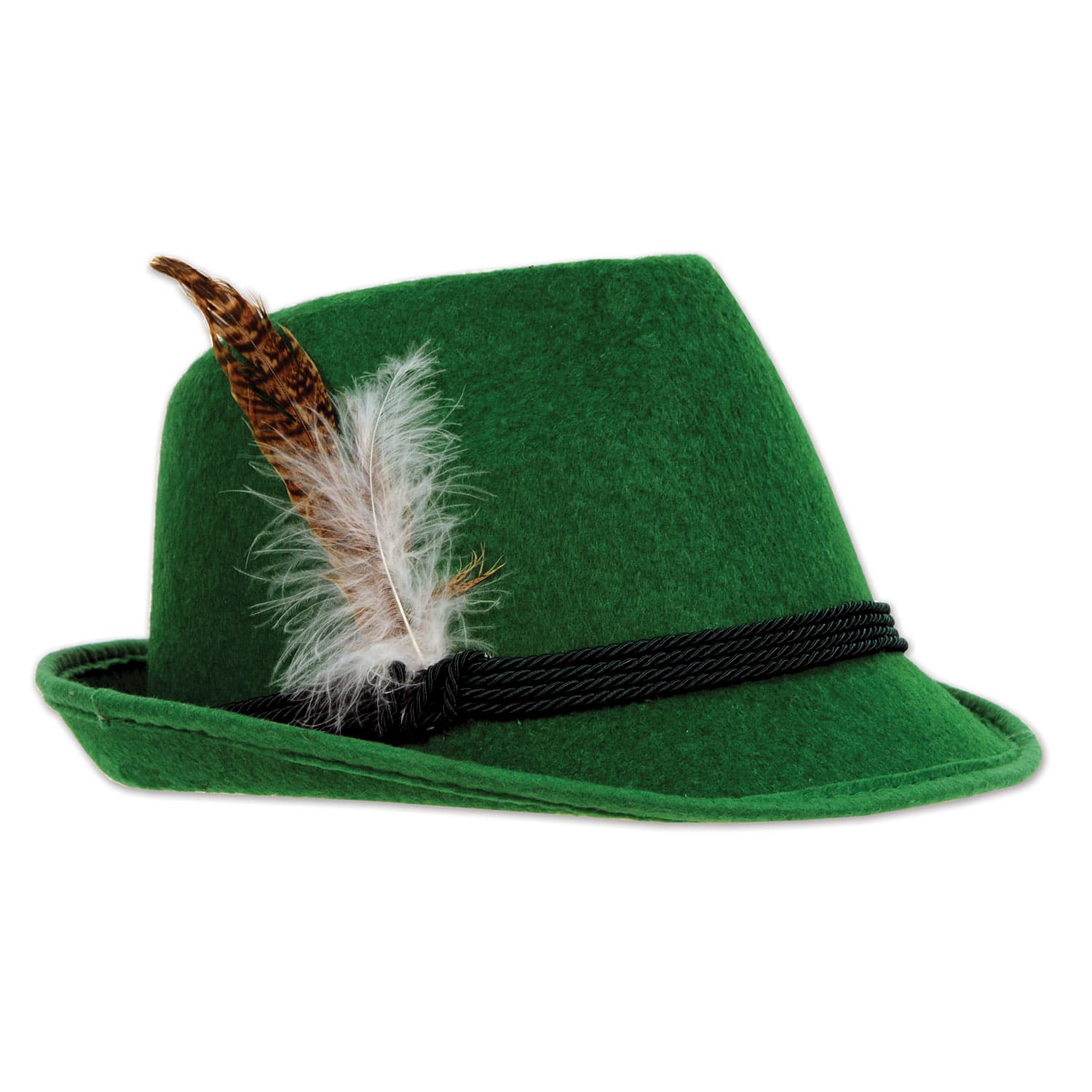 Beistle Green Deluxe Alpine Hat with Feather