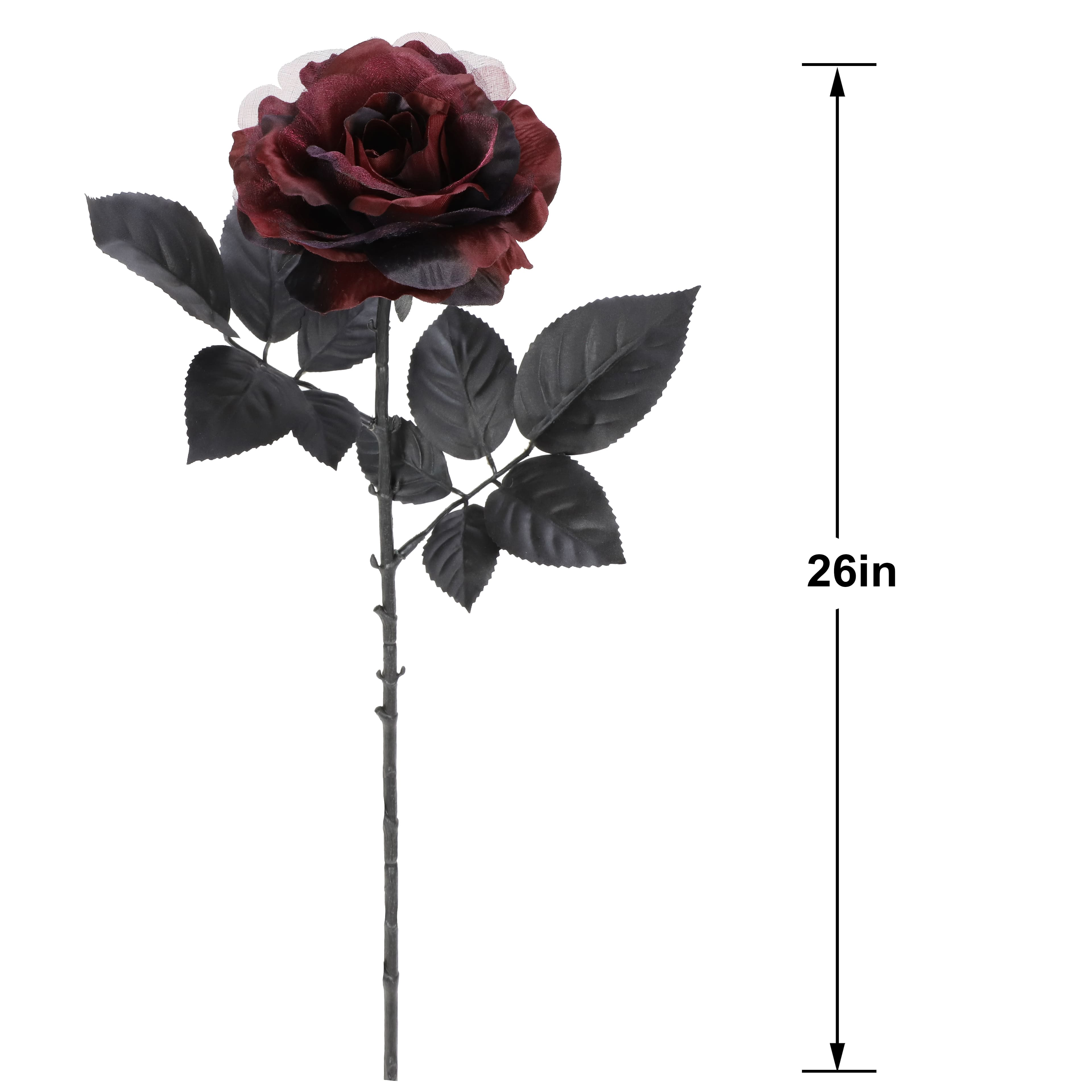 26" Burgundy & Black Rose Stem by Ashland®