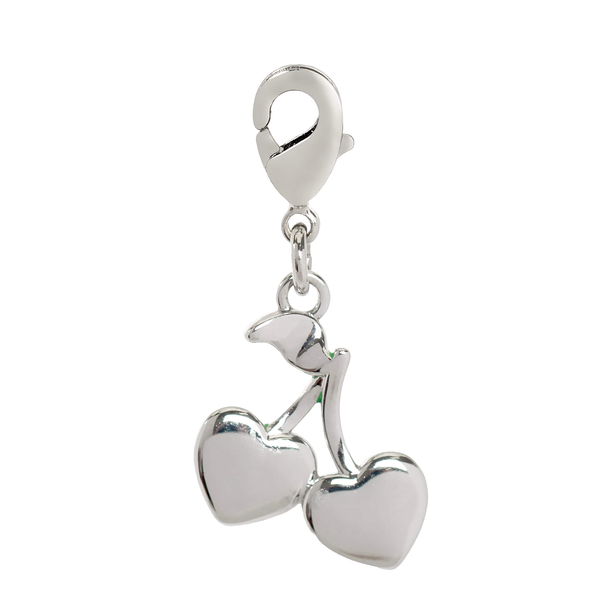 Small Heart Cherries Austrian Crystal Charm by Bead Landing™