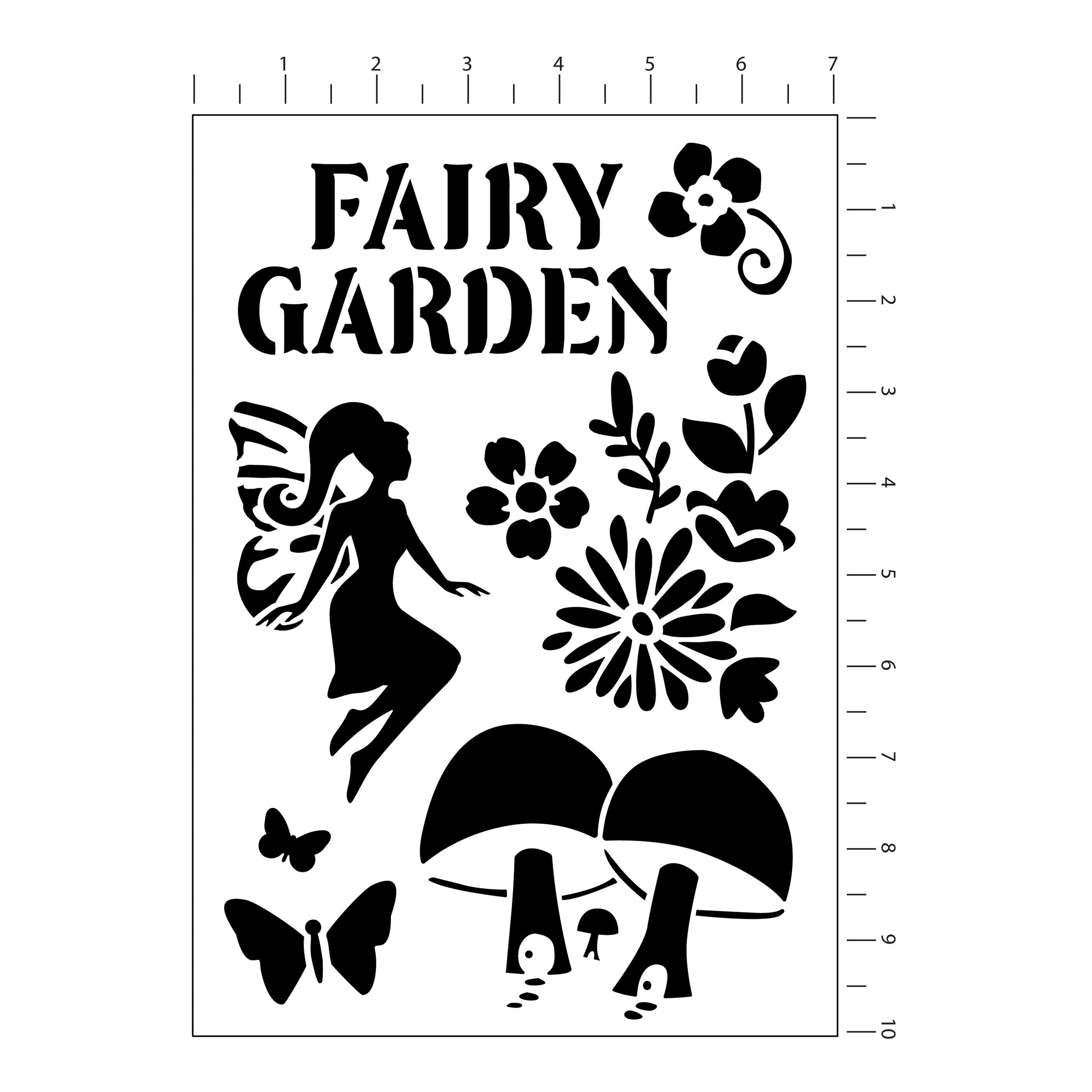 12 Pack: Fairy Garden Plastic Stencils, 7" x 10" by Craft Smart®