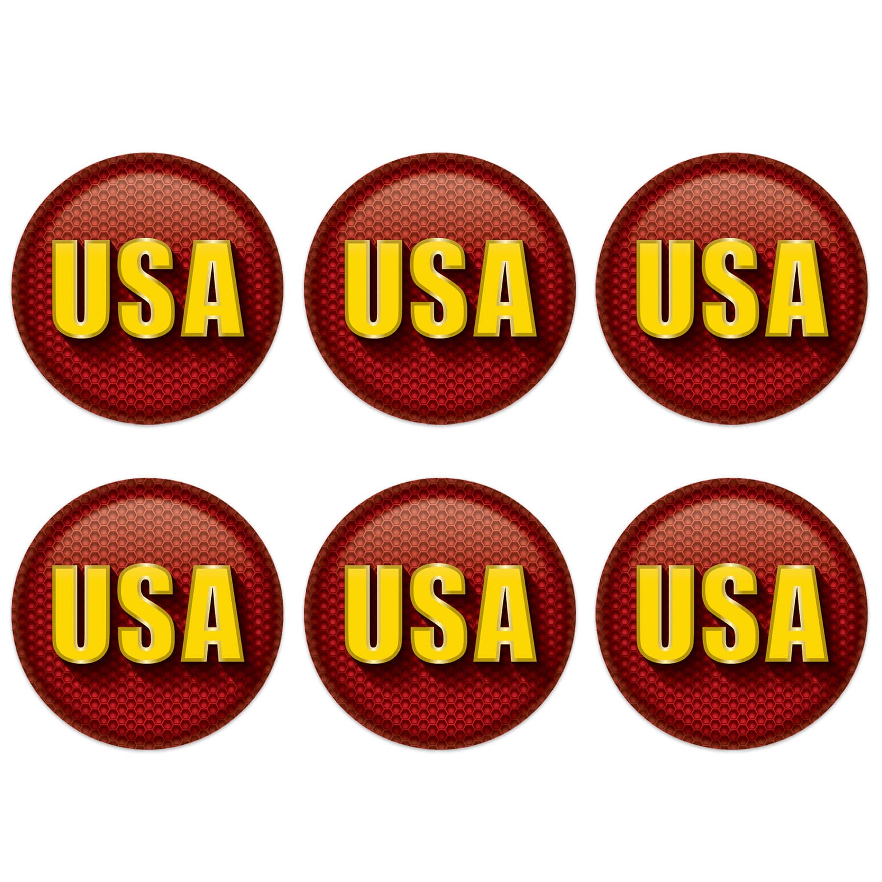 Beistle 2" USA Patriotic Buttons, 6ct.