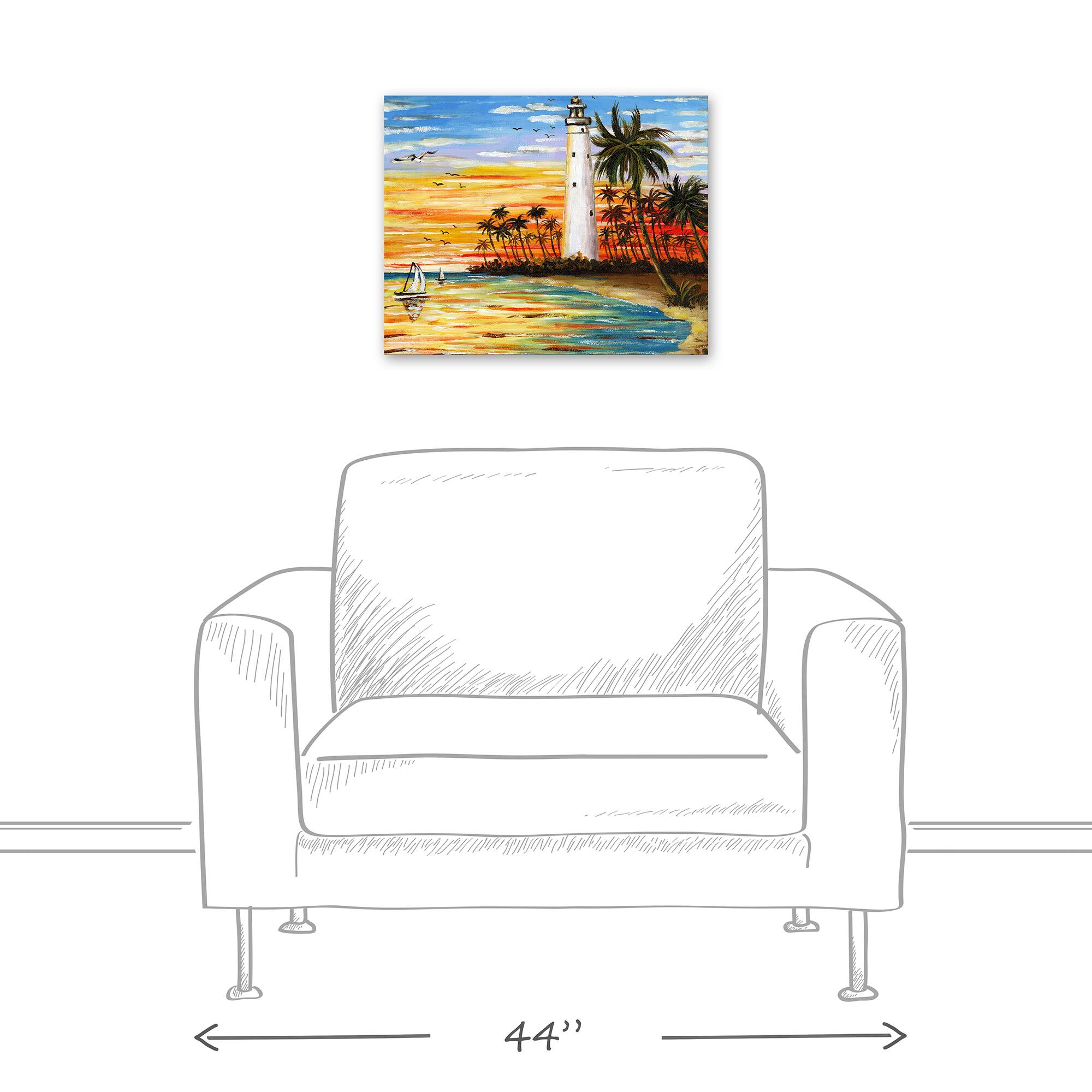 Lighthouse View 20" x 16" Canvas Wall Art