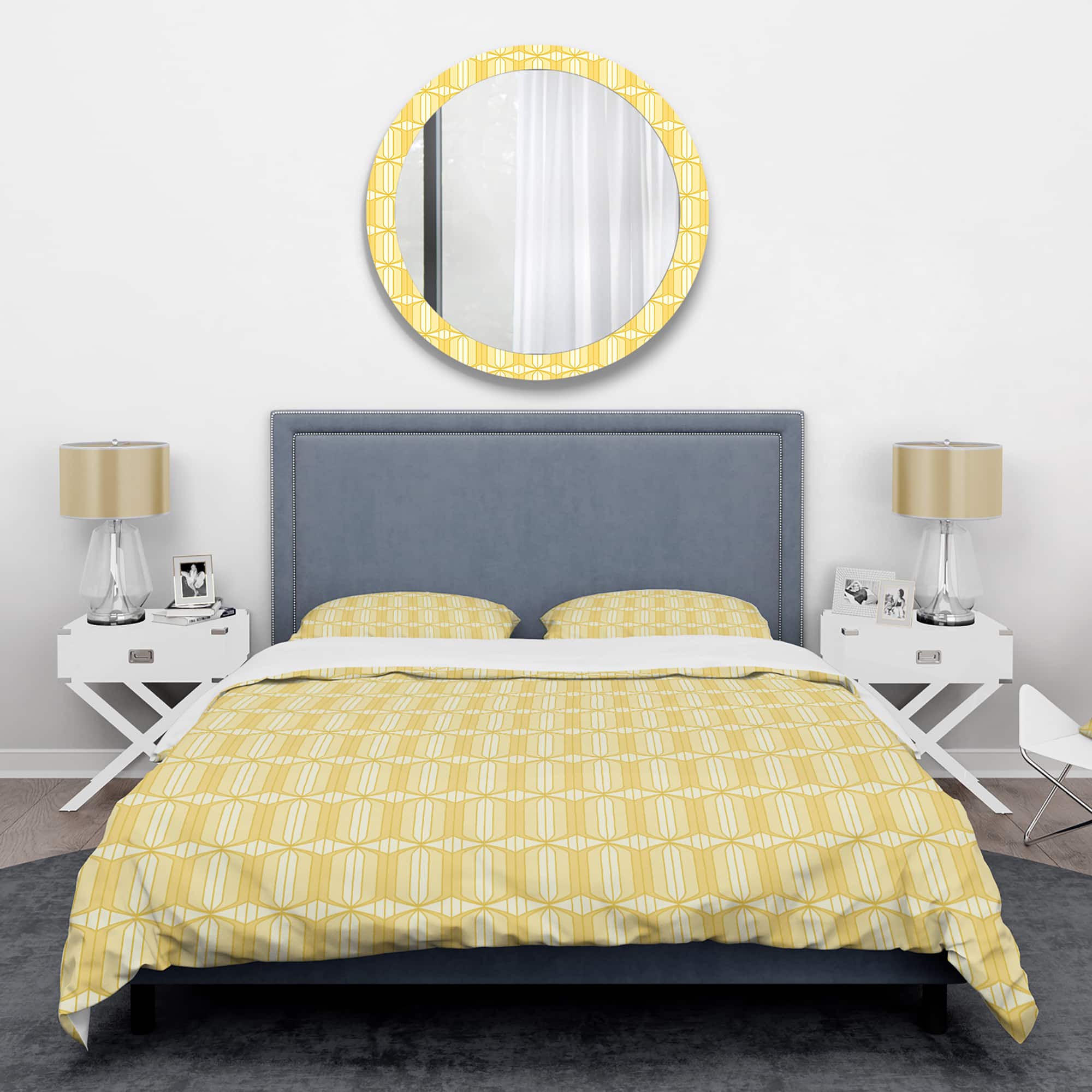 Designart 'Retro Ornamental Design III' Mid-Century Duvet Cover Set