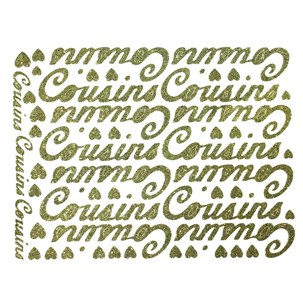 JAM Paper Cousins Gold Standard Script Stickers