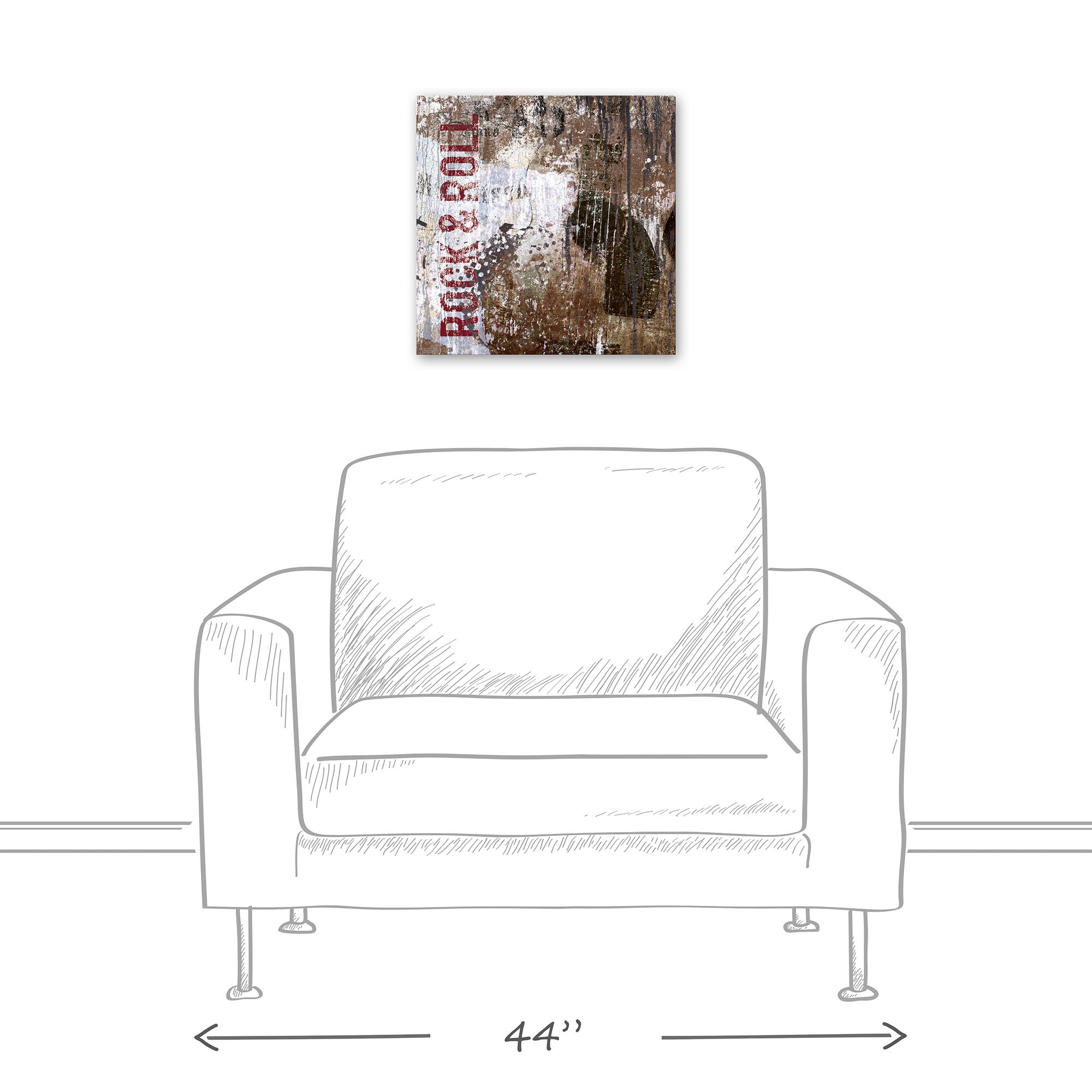 Rock And Roll Guitar 16" x 16" Canvas Wall Art