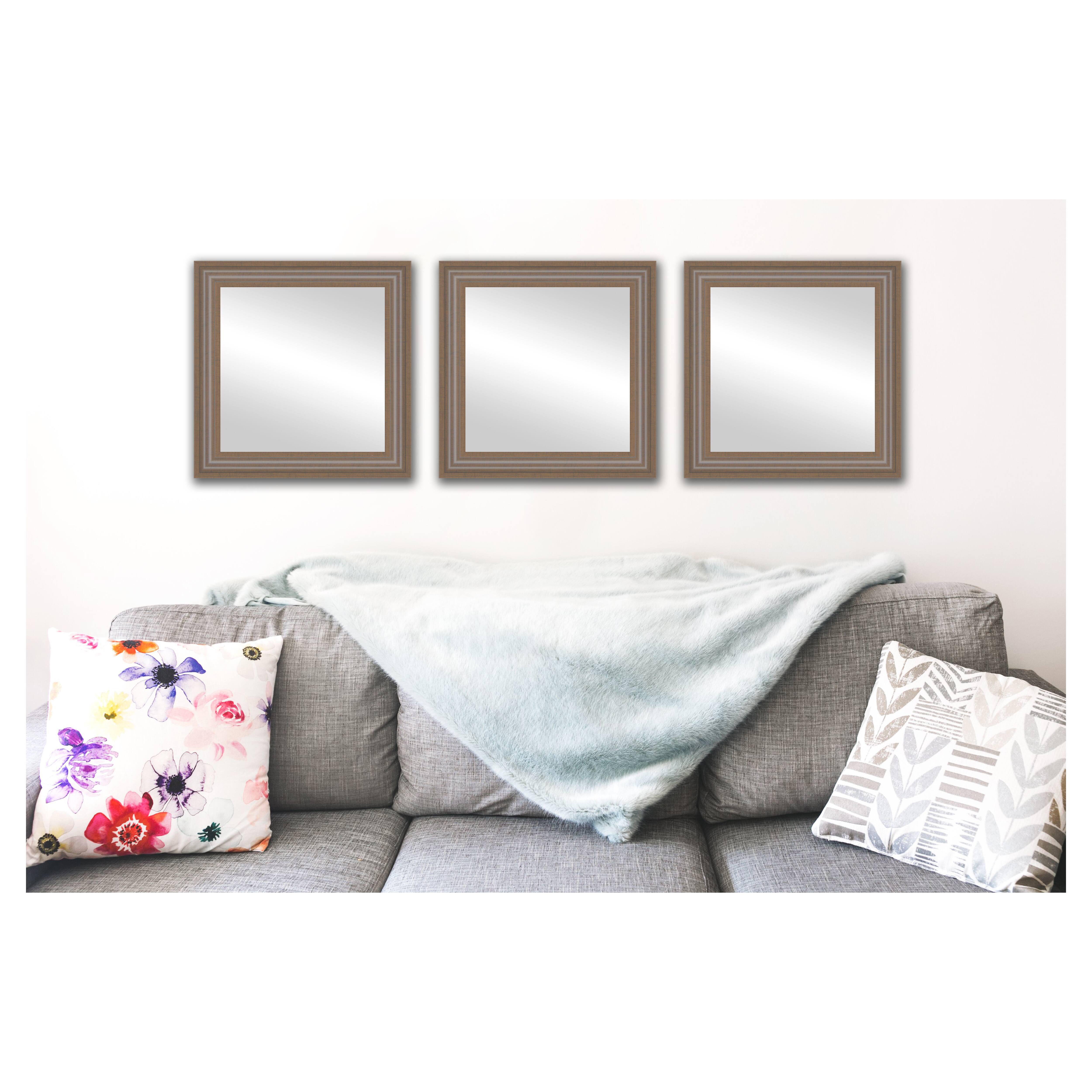 Timeless Frames® Wright 12" x 12" Walnut Framed Mirror