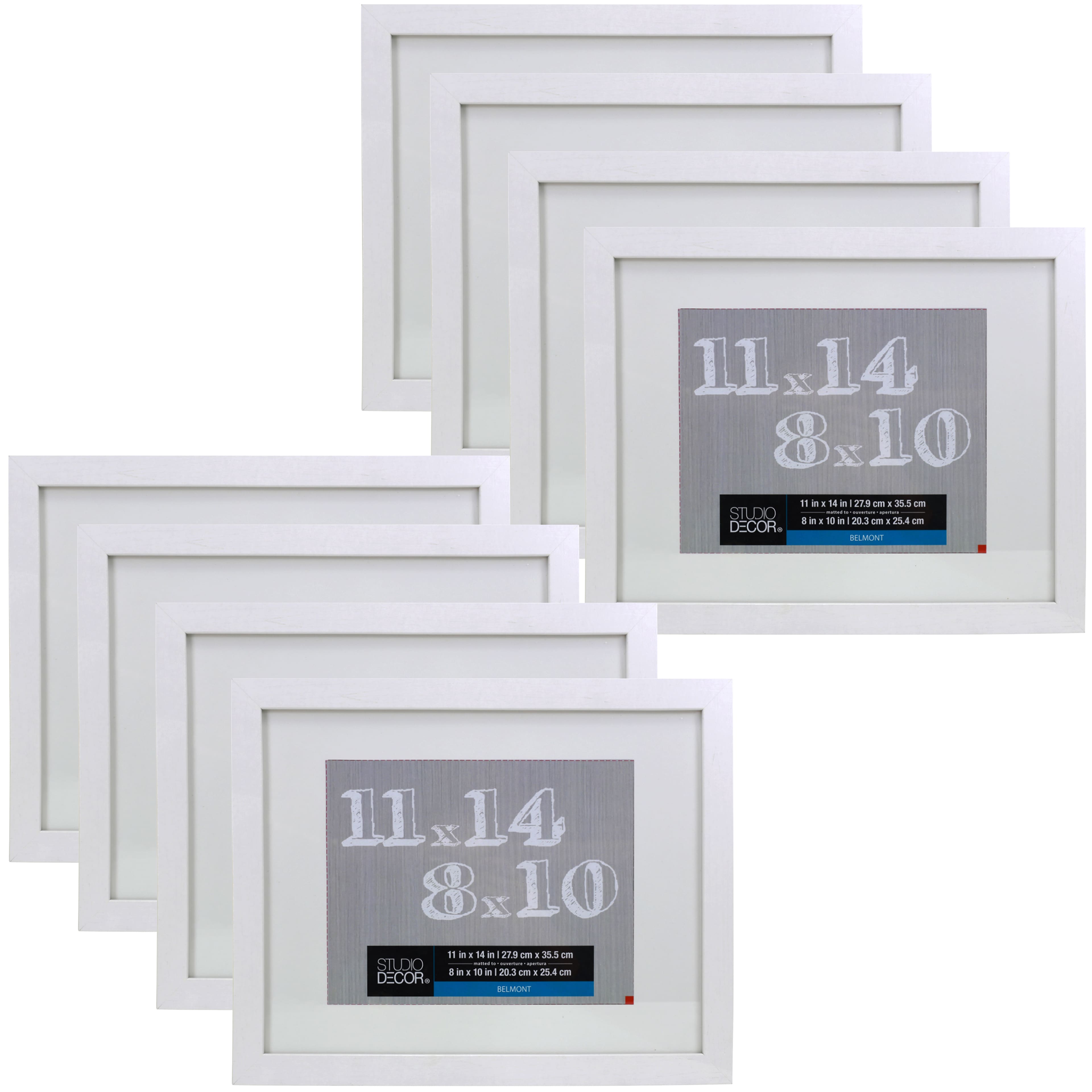 8 Pack: White Frame with Mat, Belmont by Studio Décor®