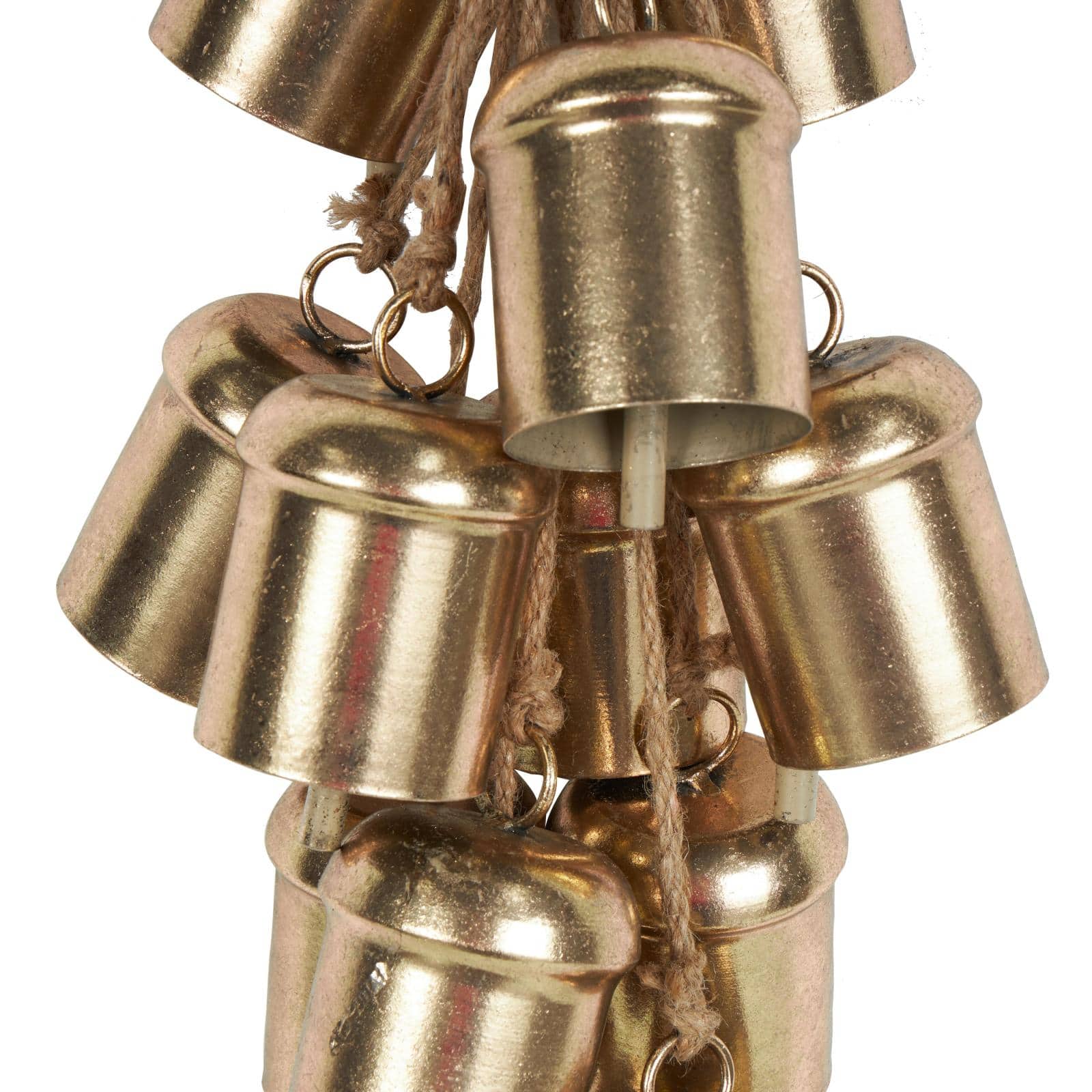25" Gold Metal Cascading Cluster Decorative Bells
