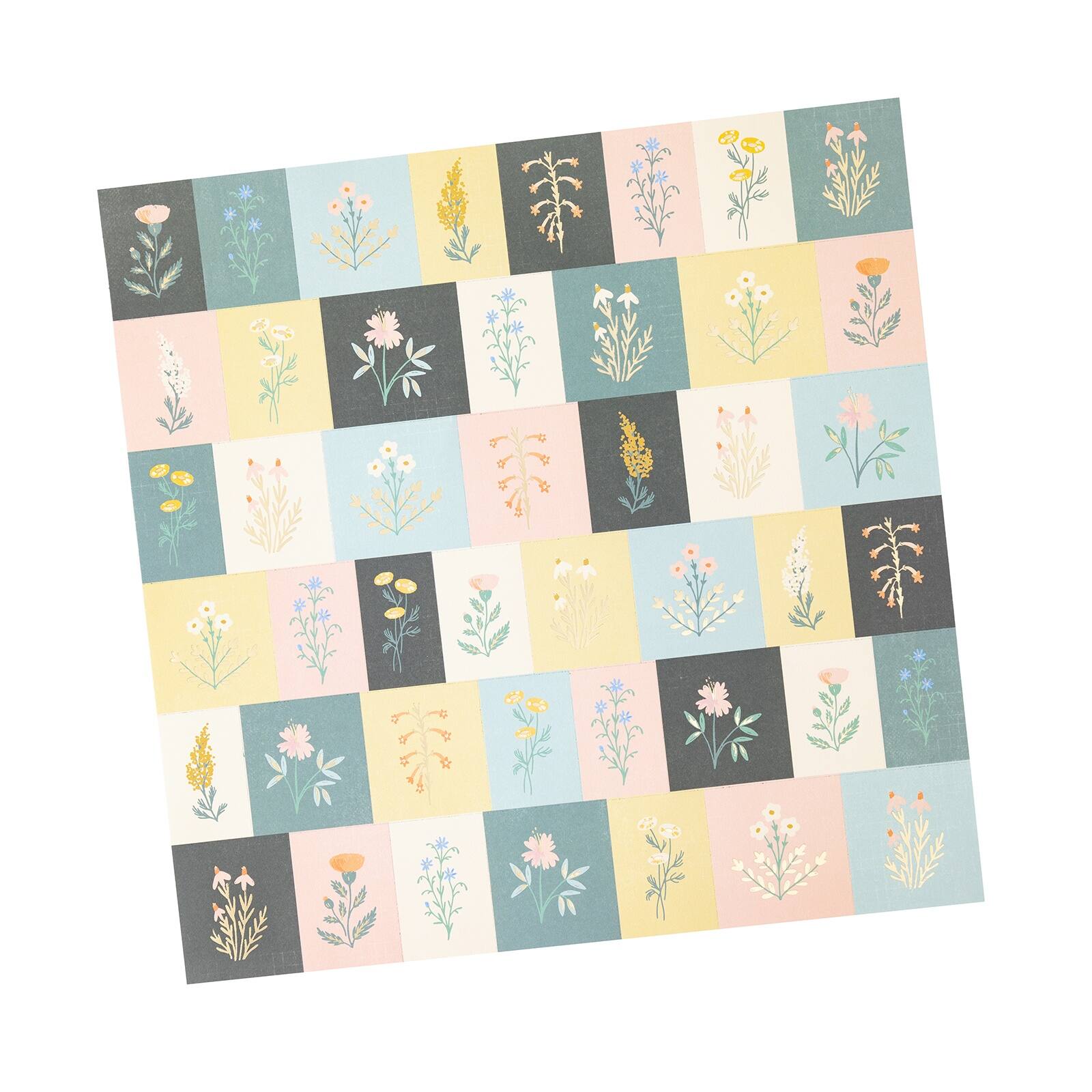 Maggie Holmes Perforated Cardstock With Gold Foil Accents Parasol Specialty Paper, 12" x 12"