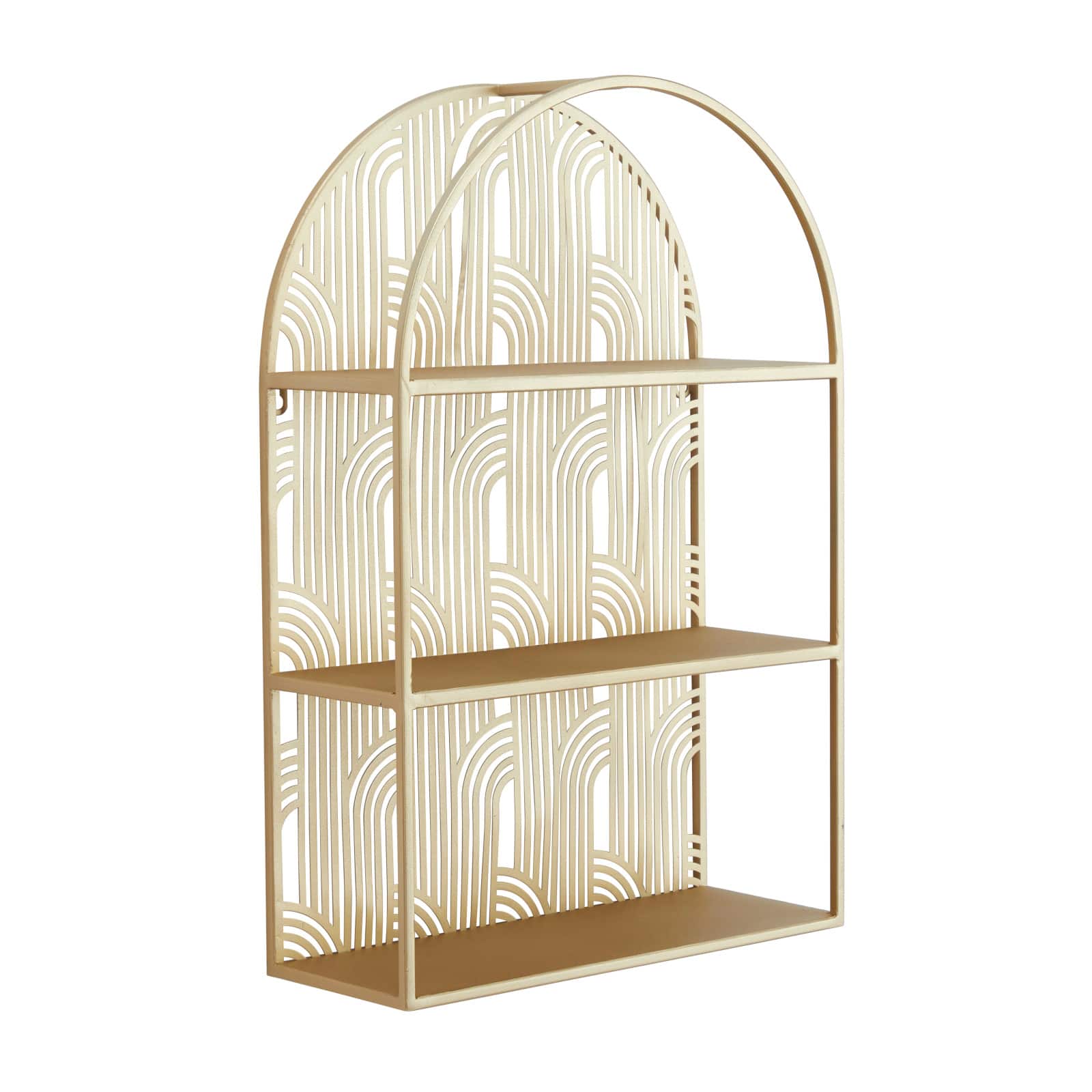 Gold Glam Wall Shelf, 16" x 6" x 24"