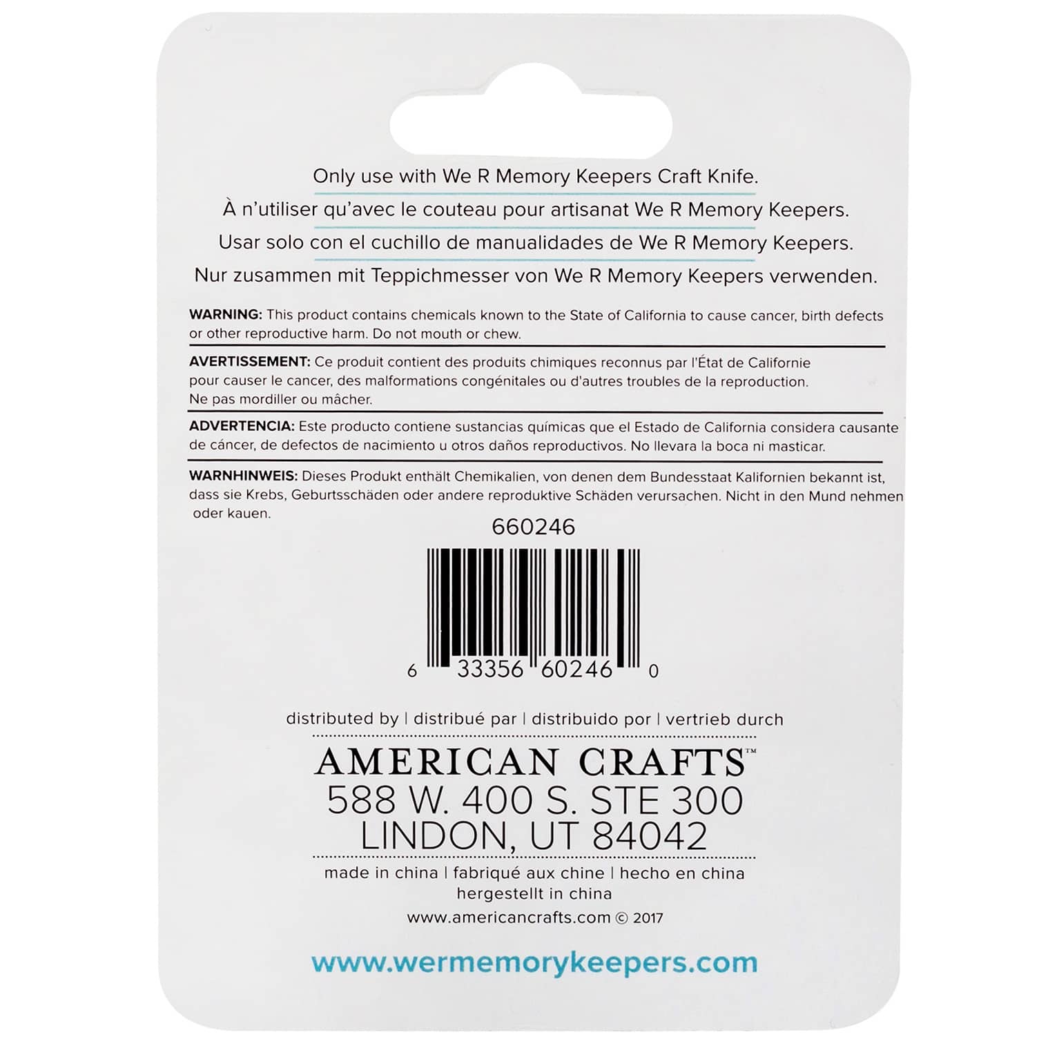 We R Memory Keepers® Craft Knife Replacement Blades, 5ct – For 6602446 & 60000461