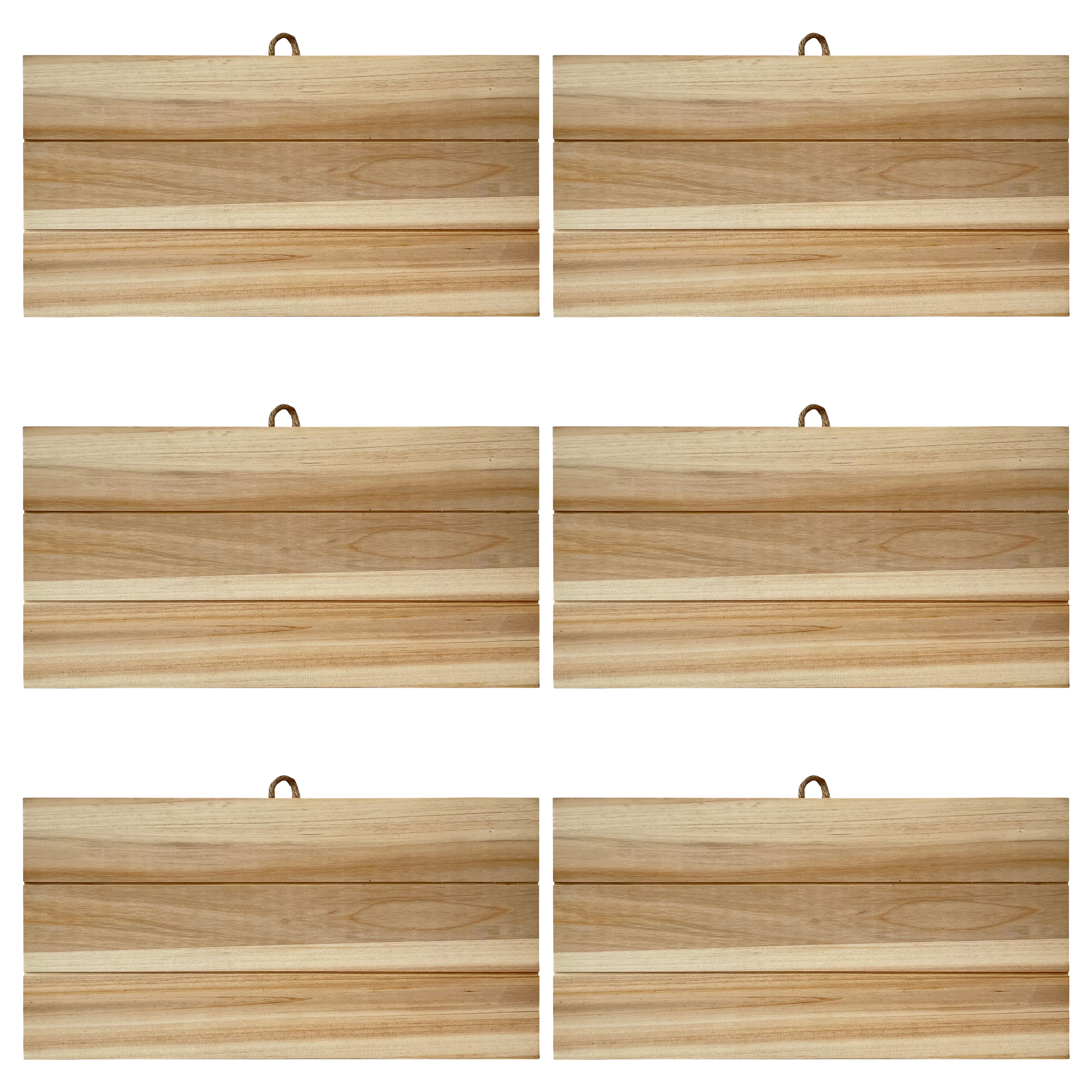 6 Pack: 16" Unfinished Wood Plaque by Make Market®