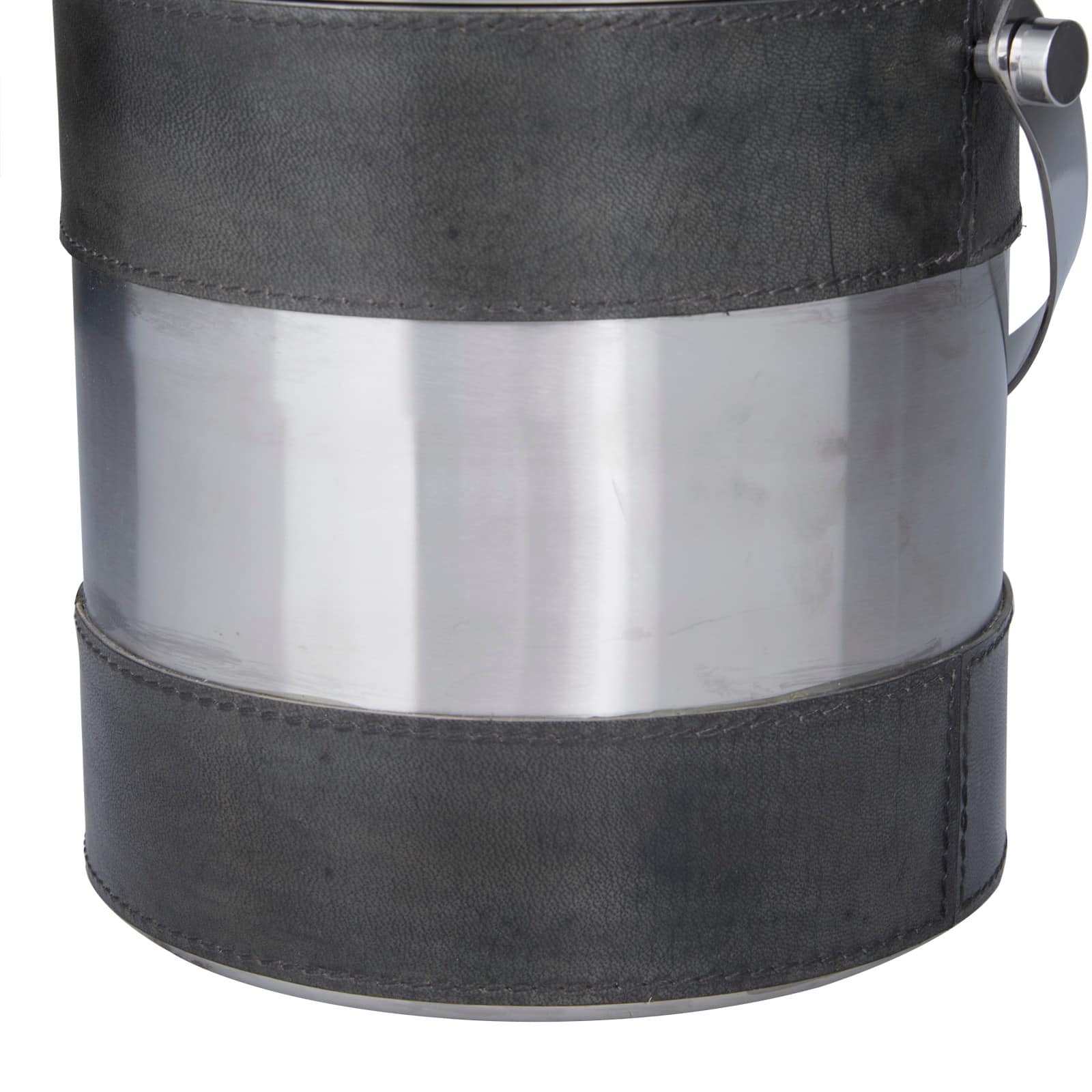 Grey Modern Ice Bucket, 8" x 7" x 12"