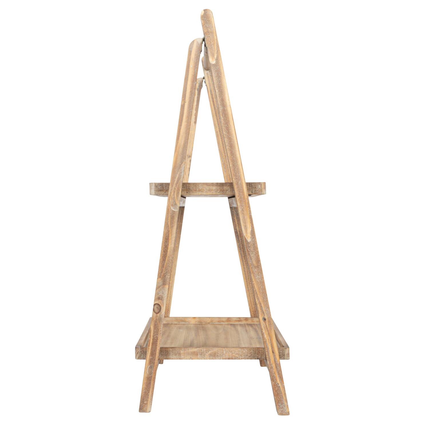 Hello Honey® 3ft. 2-Tier Natural Wood Folding Storage Stand