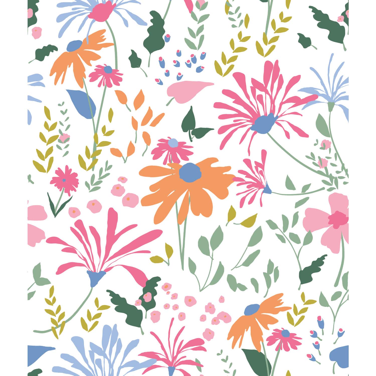 RoomMates Pink Bella Garden Peel & Stick Wallpaper