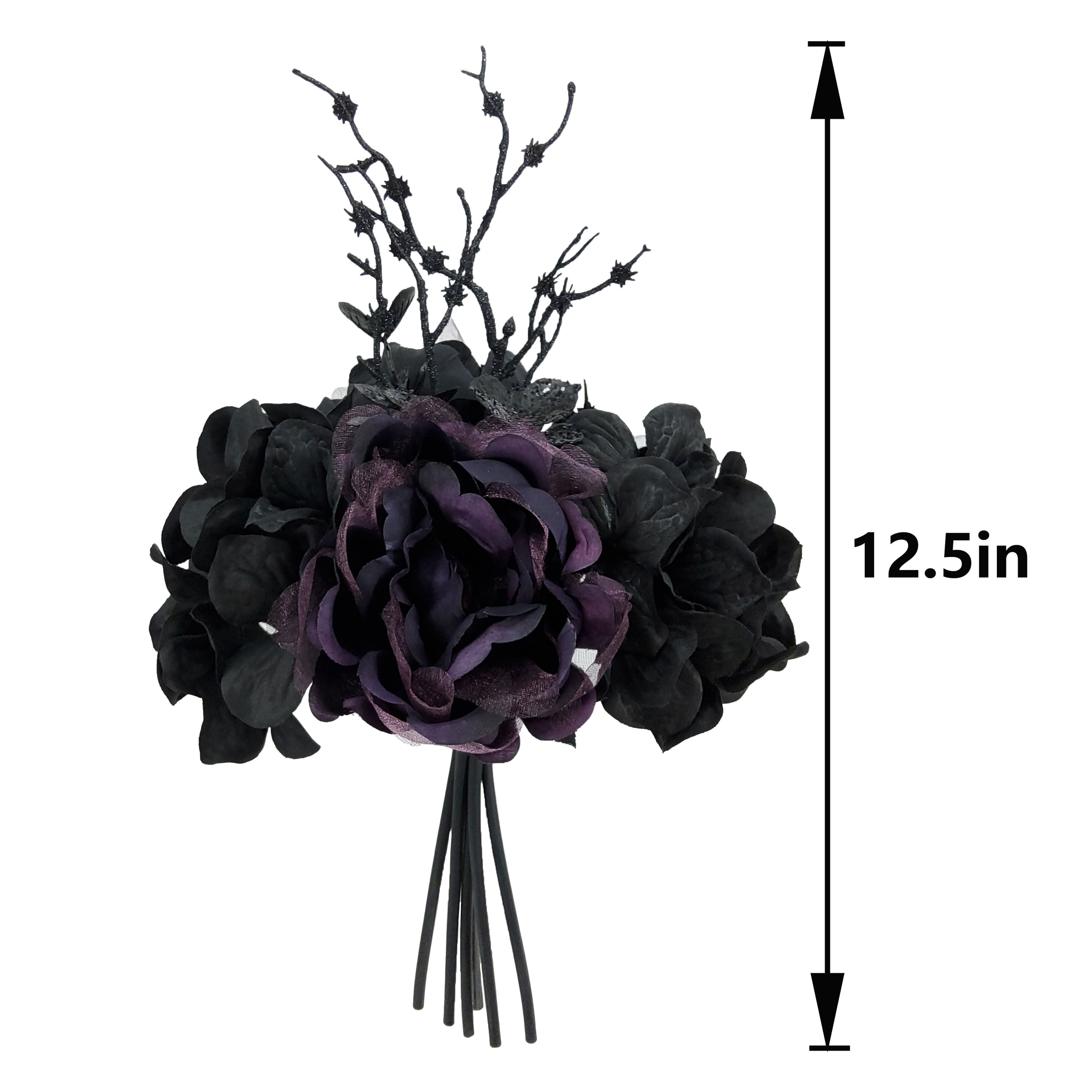 12" Black Hydrangea Mix Bouquet by Ashland®