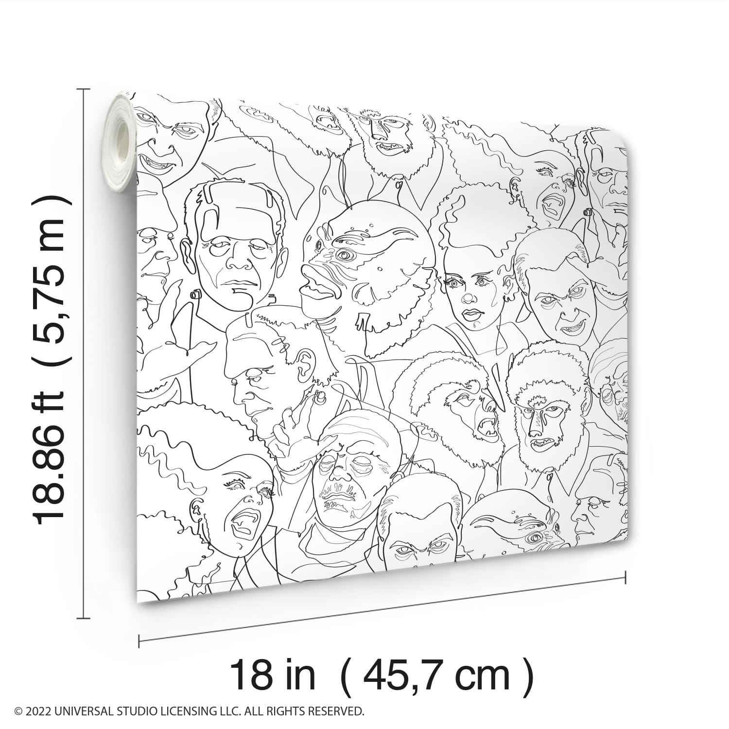 RoomMates Universal Classic Monsters Peel & Stick Wallpaper