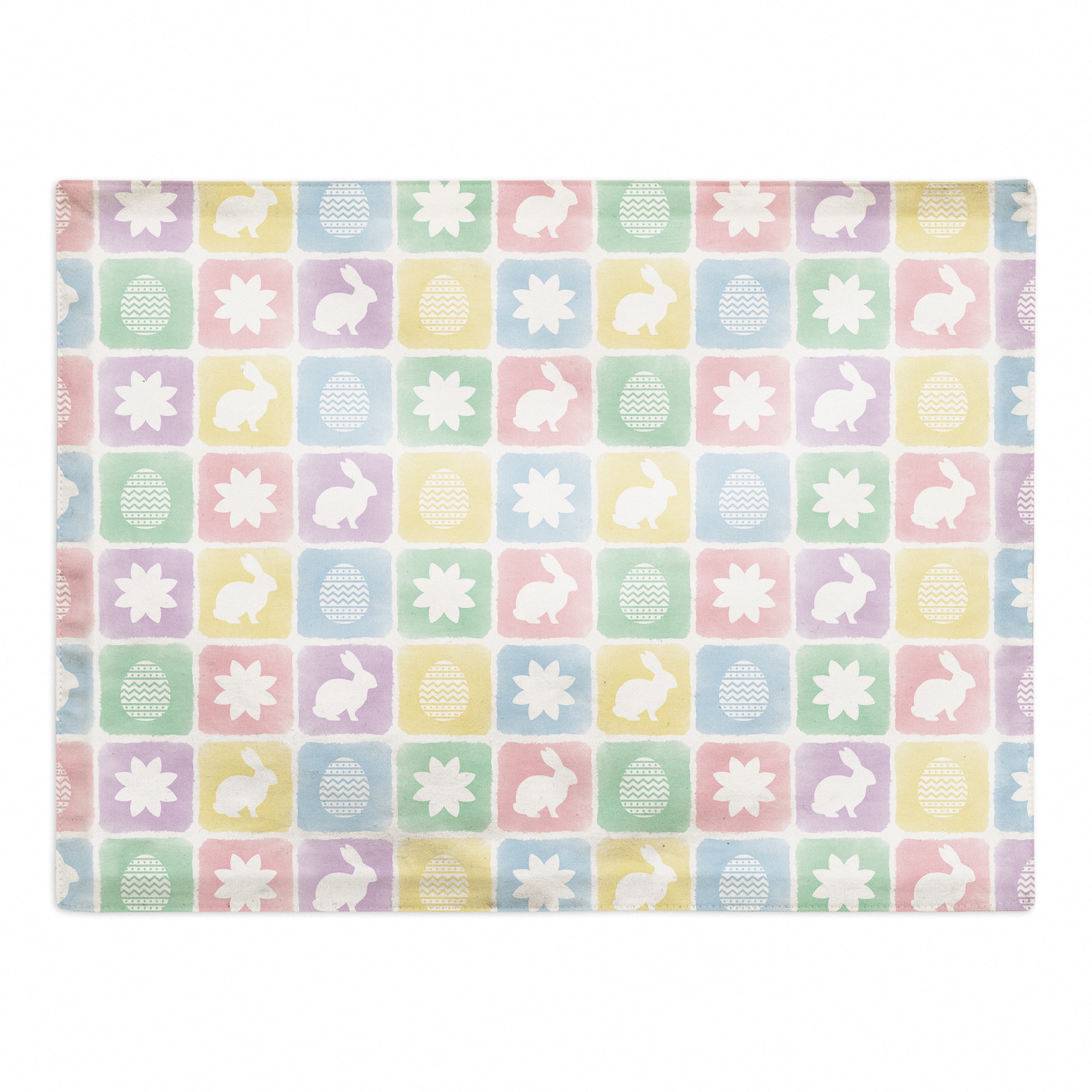 Easter Block Pattern 14" x 18" Poly Twill Placemat
