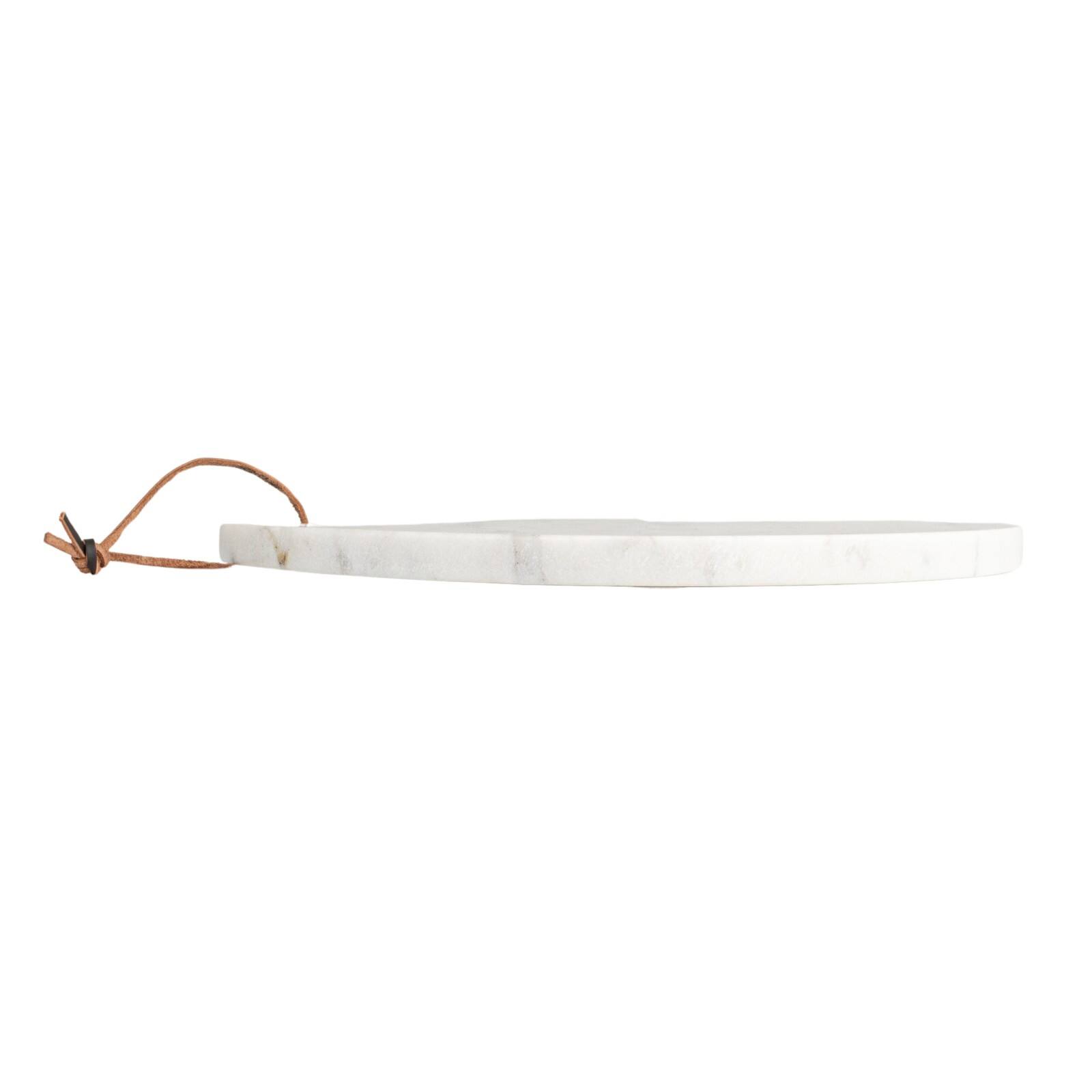 Hello Honey® 14" White Mélange Marble Board with Handle