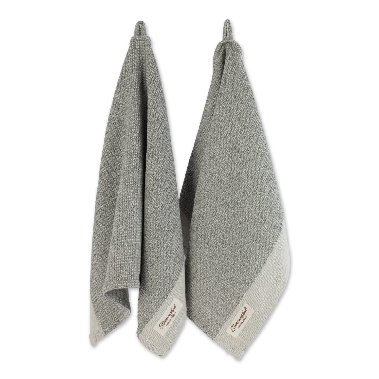 DII® Wild Dove Washed Waffle Woven Dishtowel, 2ct.