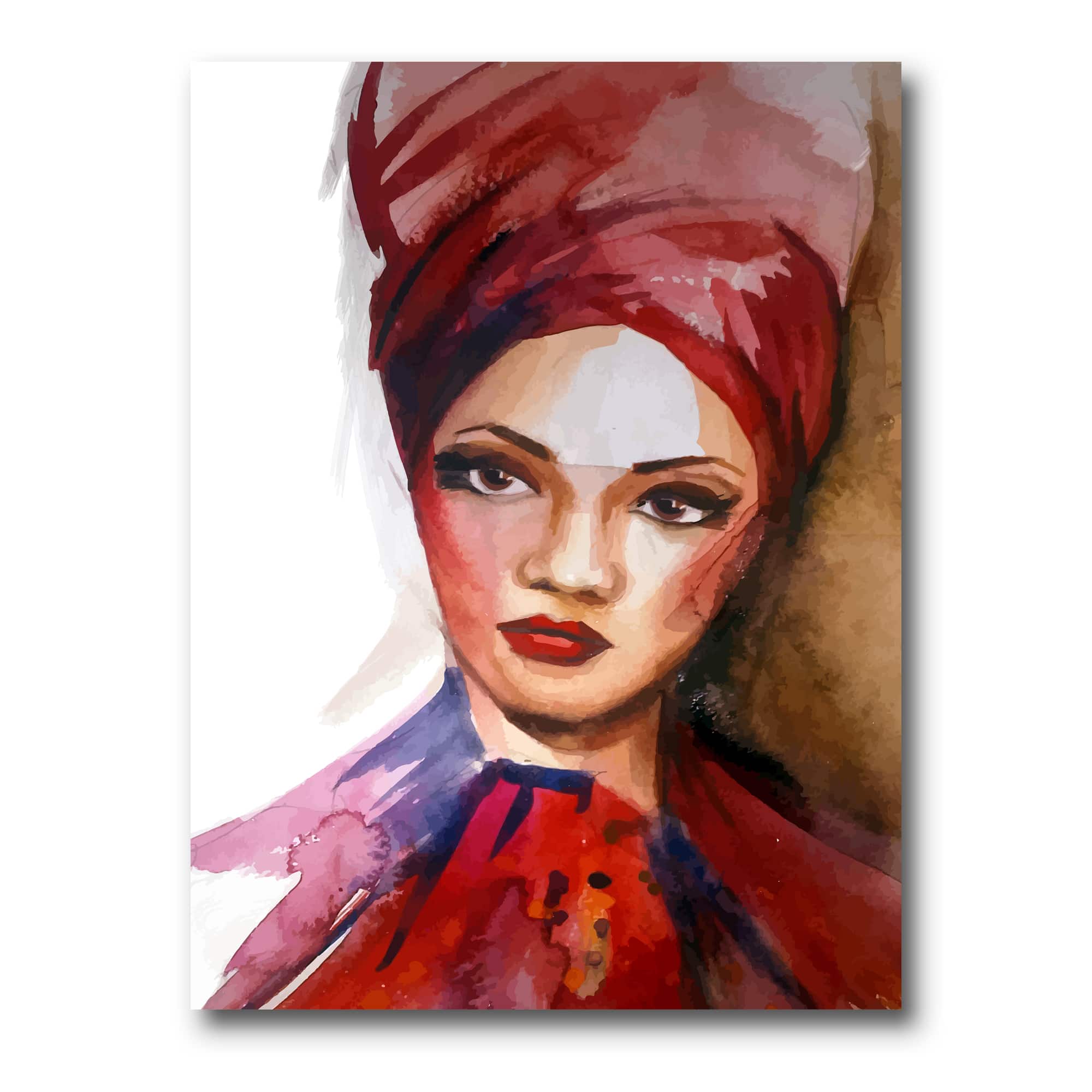 Designart - Portrait of Young African American Woman I - Modern Canvas Wall Art Print