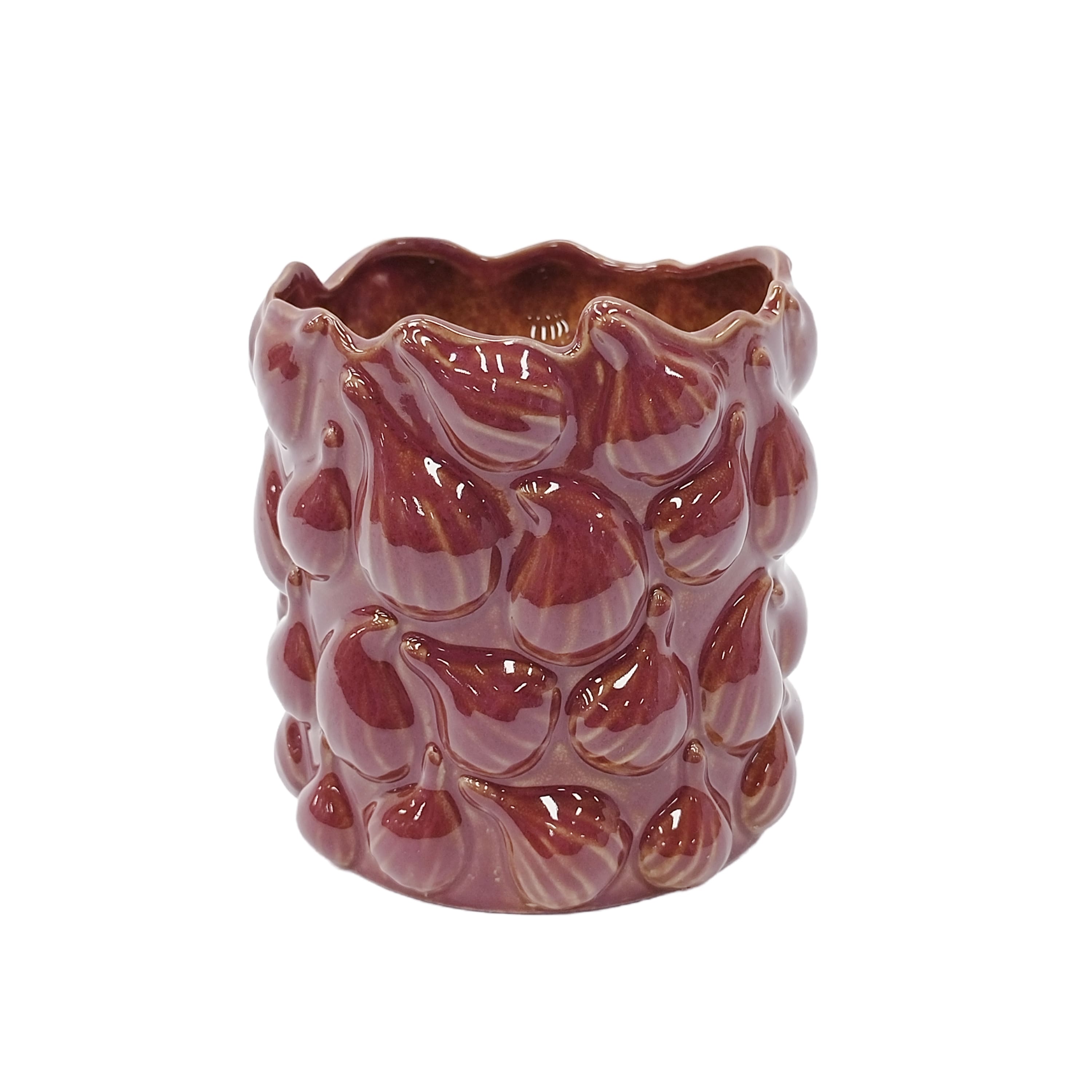 6.25" Burgundy Ceramic Vase by Ashland®