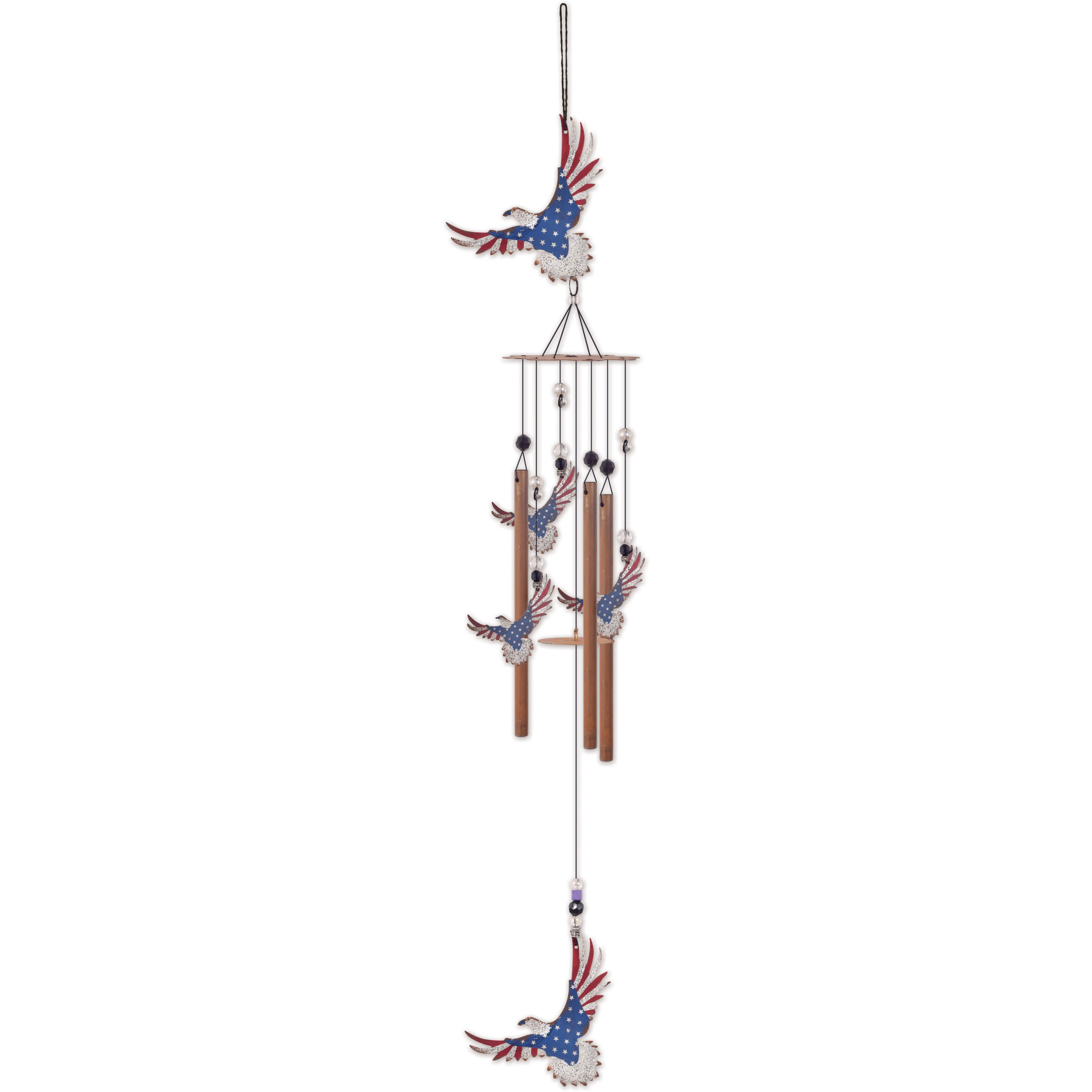 Sunset Vista Designs® 32" Metal Patriotic Soaring Eagle Wind Chime