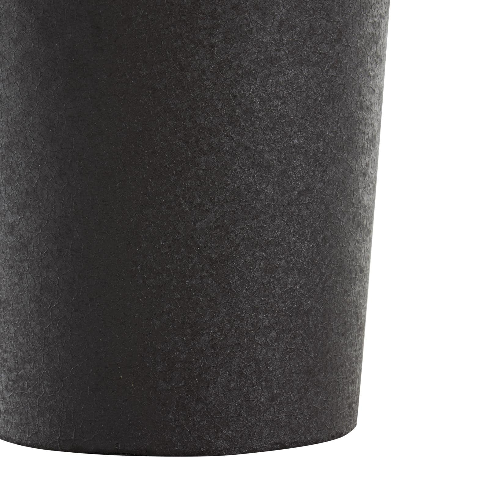 Black Metal Textured Tapered Vase Set