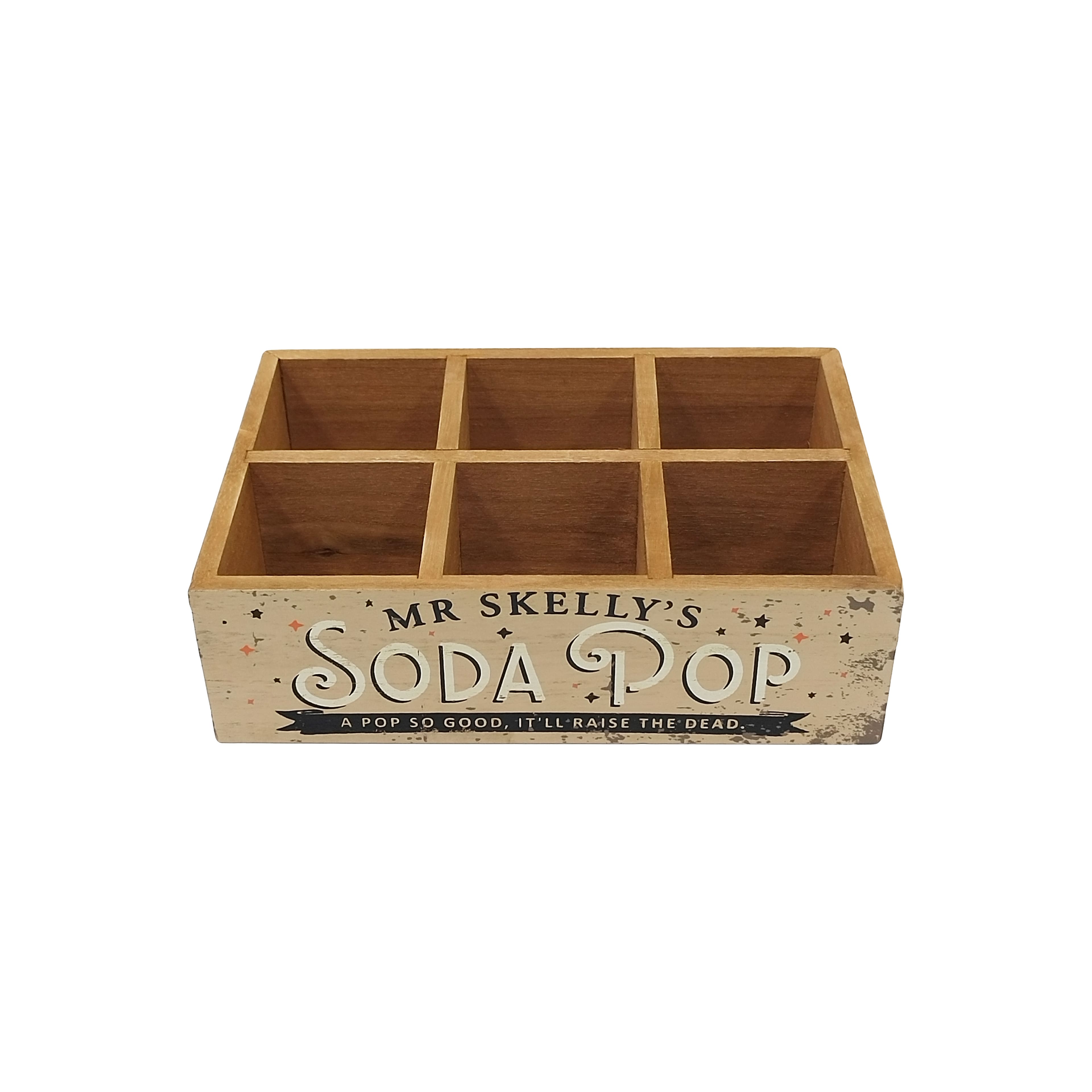10" Mr. Skelly's Soda Pop Wood Bottle Crate by Ashland®