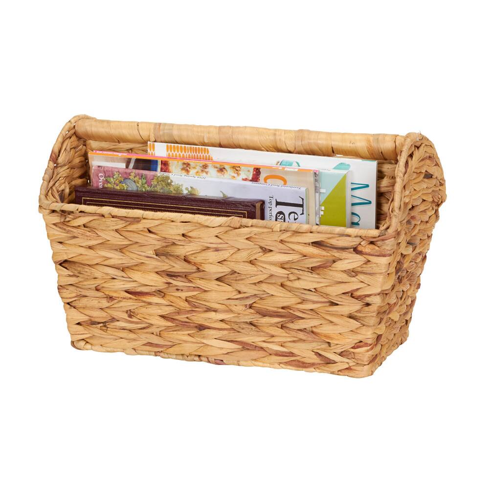 Household Essentials 17.5" Hyacinth Rectangular Woven Magazine Rack