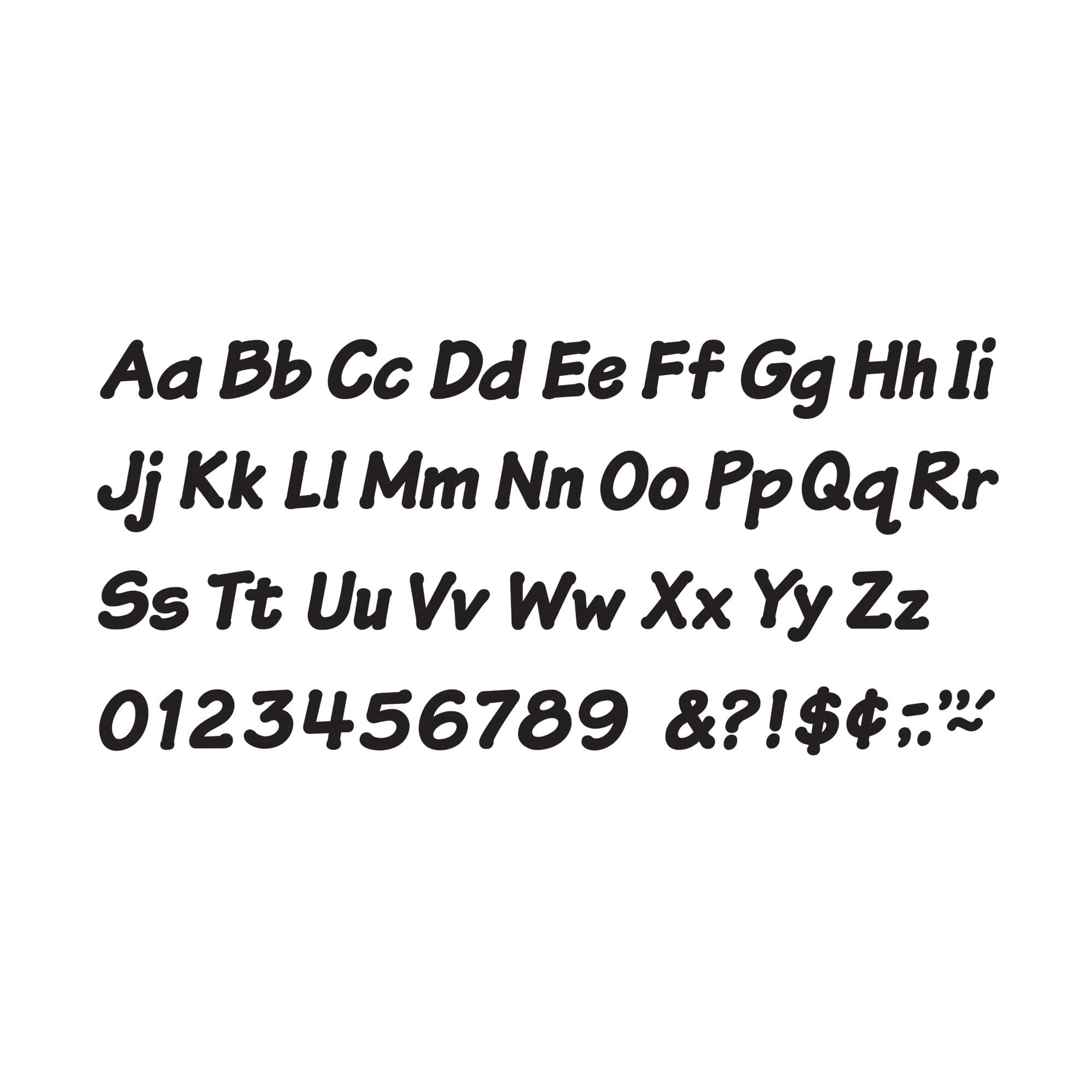 Trend Enterprises Black 4" Italic Uppercase/Lowercase Combo Pack Ready Letters®