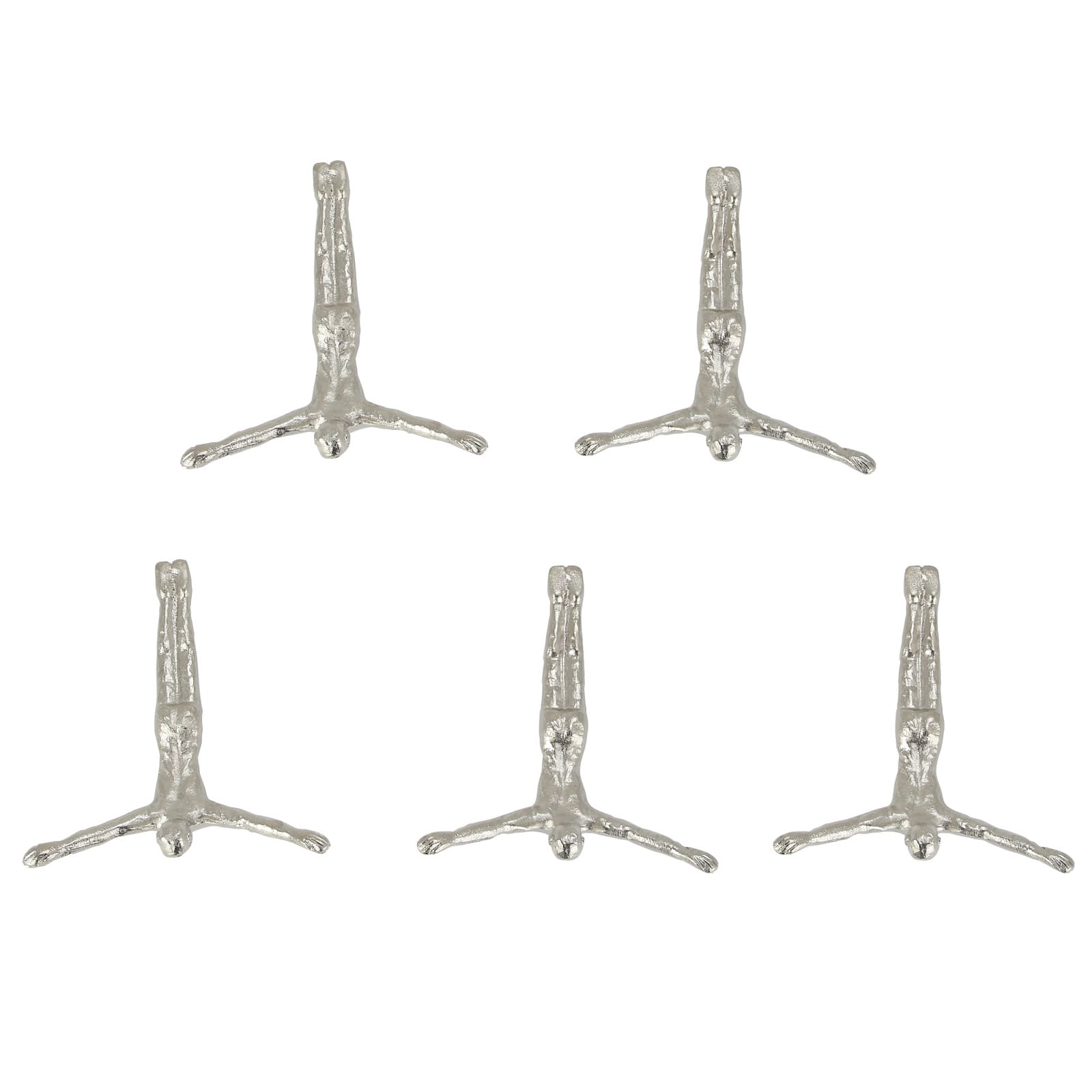 10" Aluminum Modern Figurine Wall Décor Set