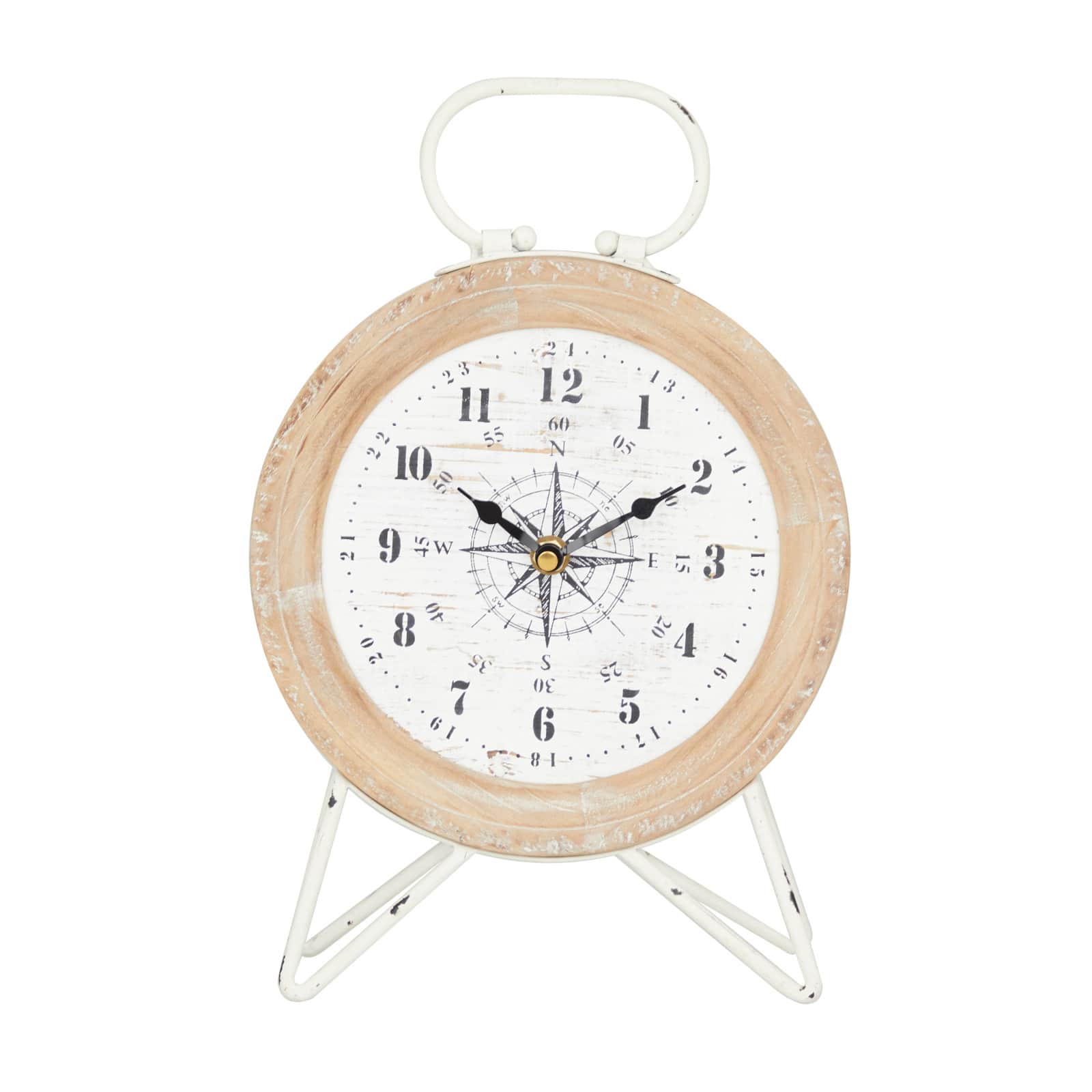 13" Brown Metal Eclectic Clock