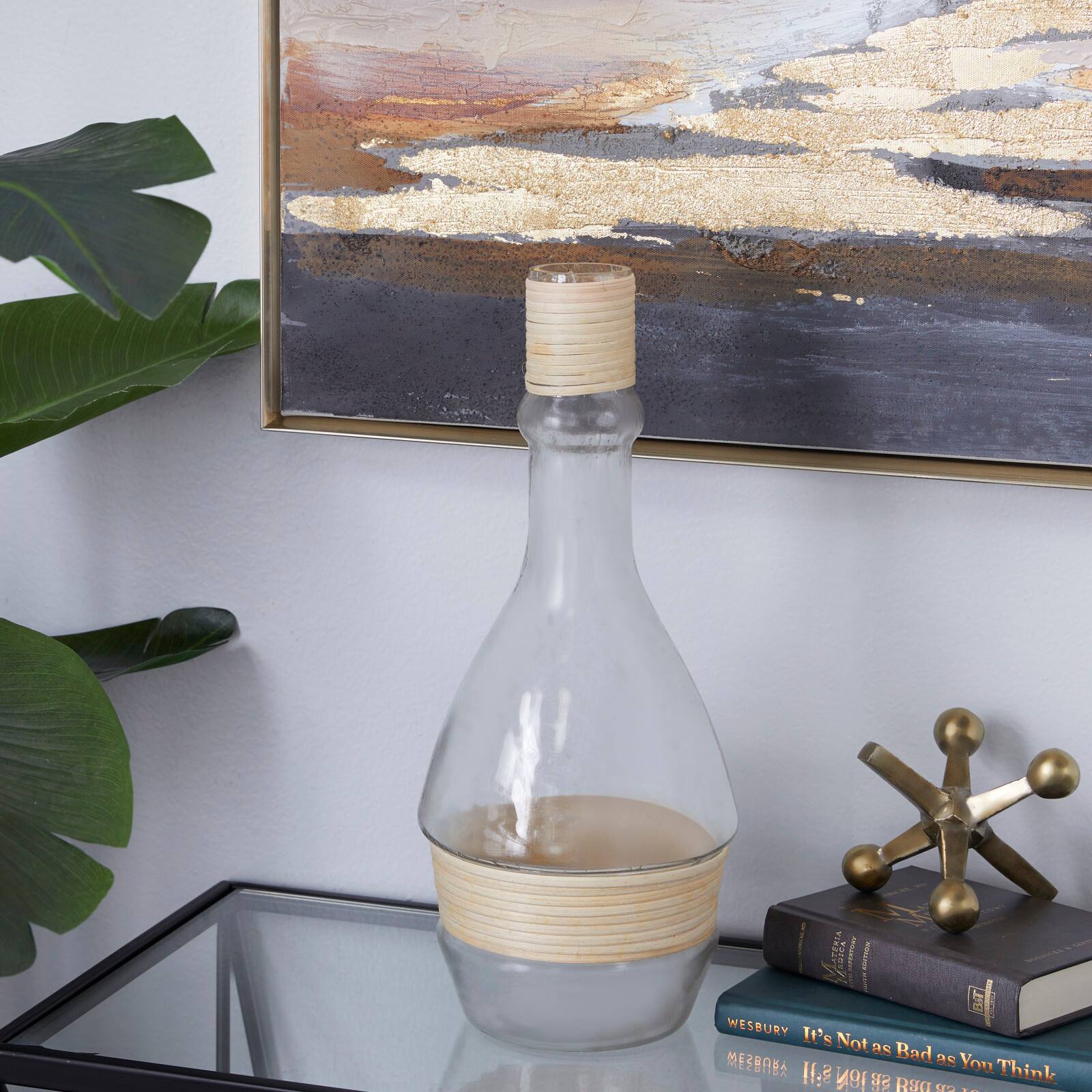 16" Clear Glass Coastal Vase