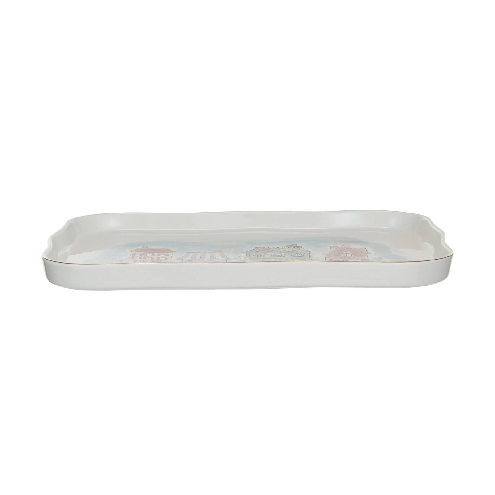 Hello Honey® 13" Village Christmas Scene Stoneware Platter