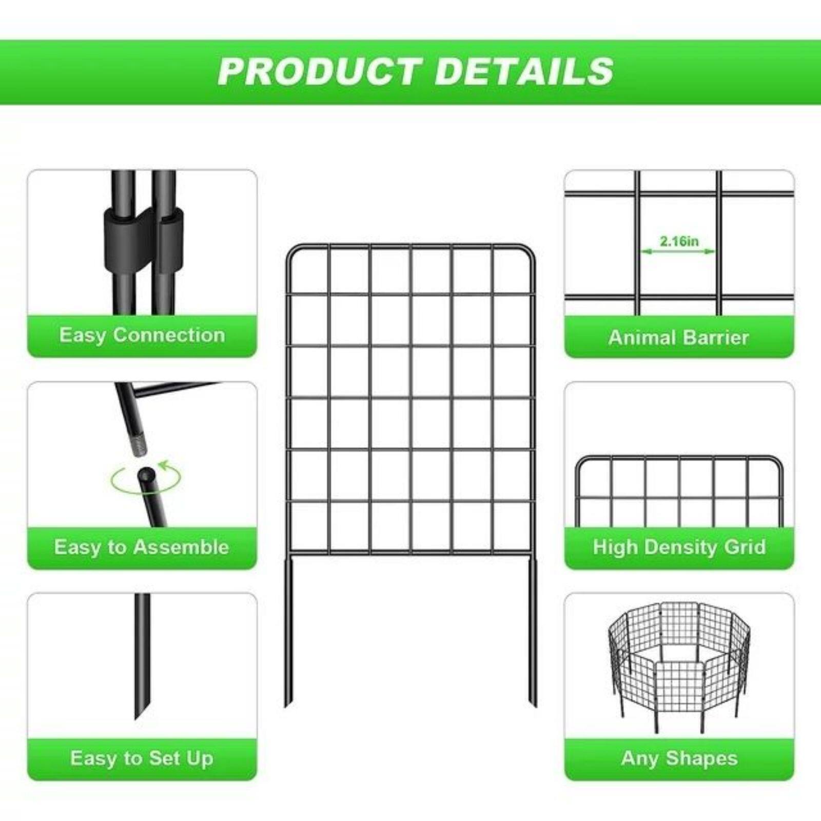 NEX™ Animal Barrier Fence with Square Metal Wire, 10ct.