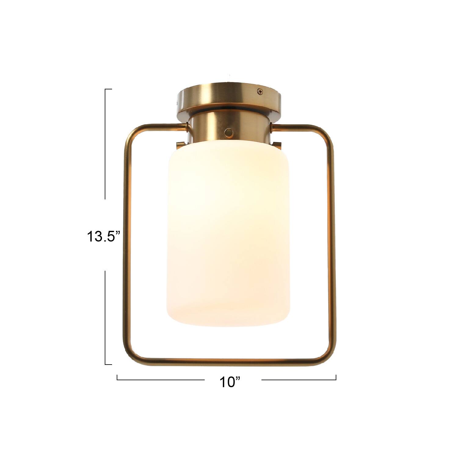 Hello Honey® Robert Stevenson Lighting Ezra Metal & Frosted Glass Convertible Ceiling Light