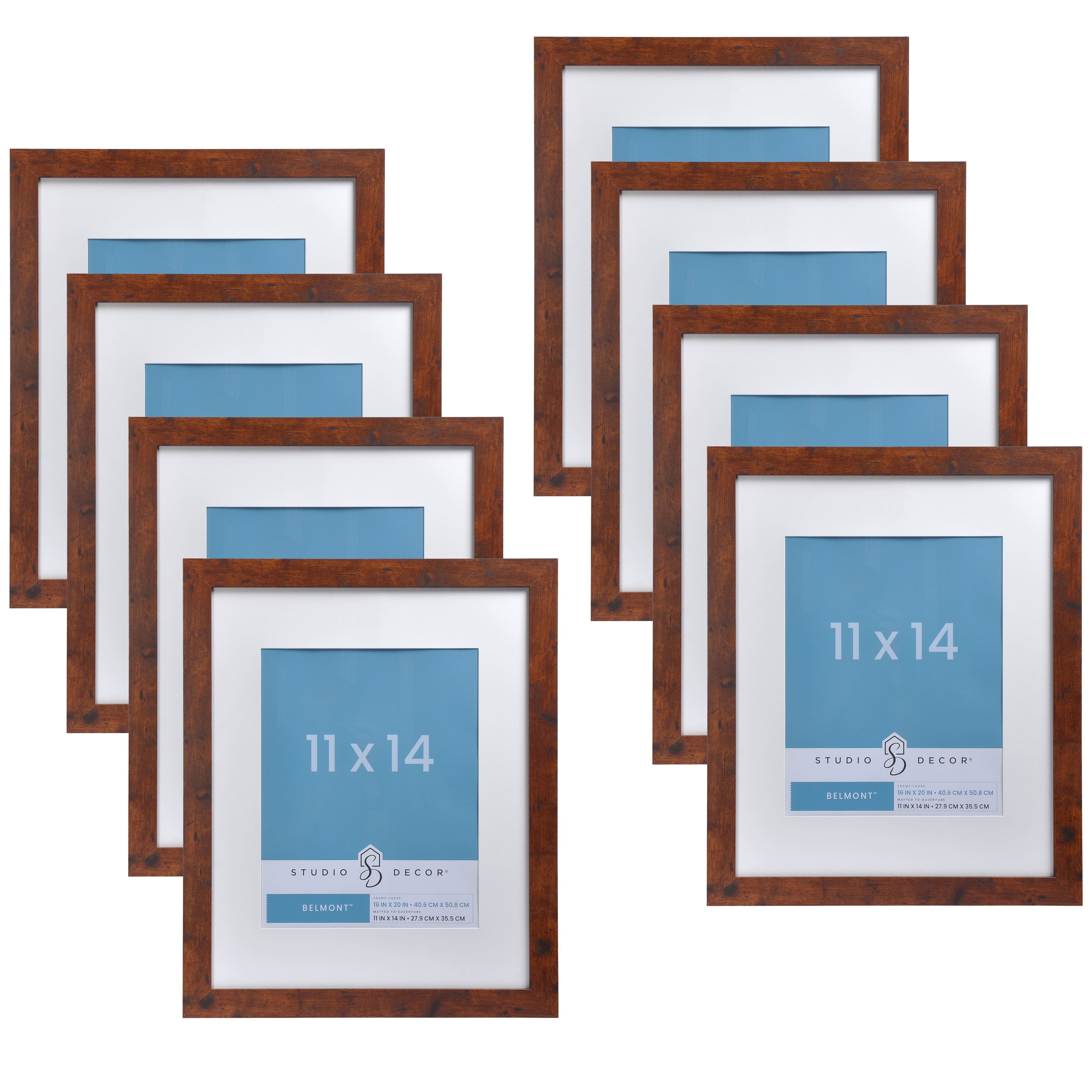 8 Pack: Honey Belmont Frame with Mat by Studio Décor®