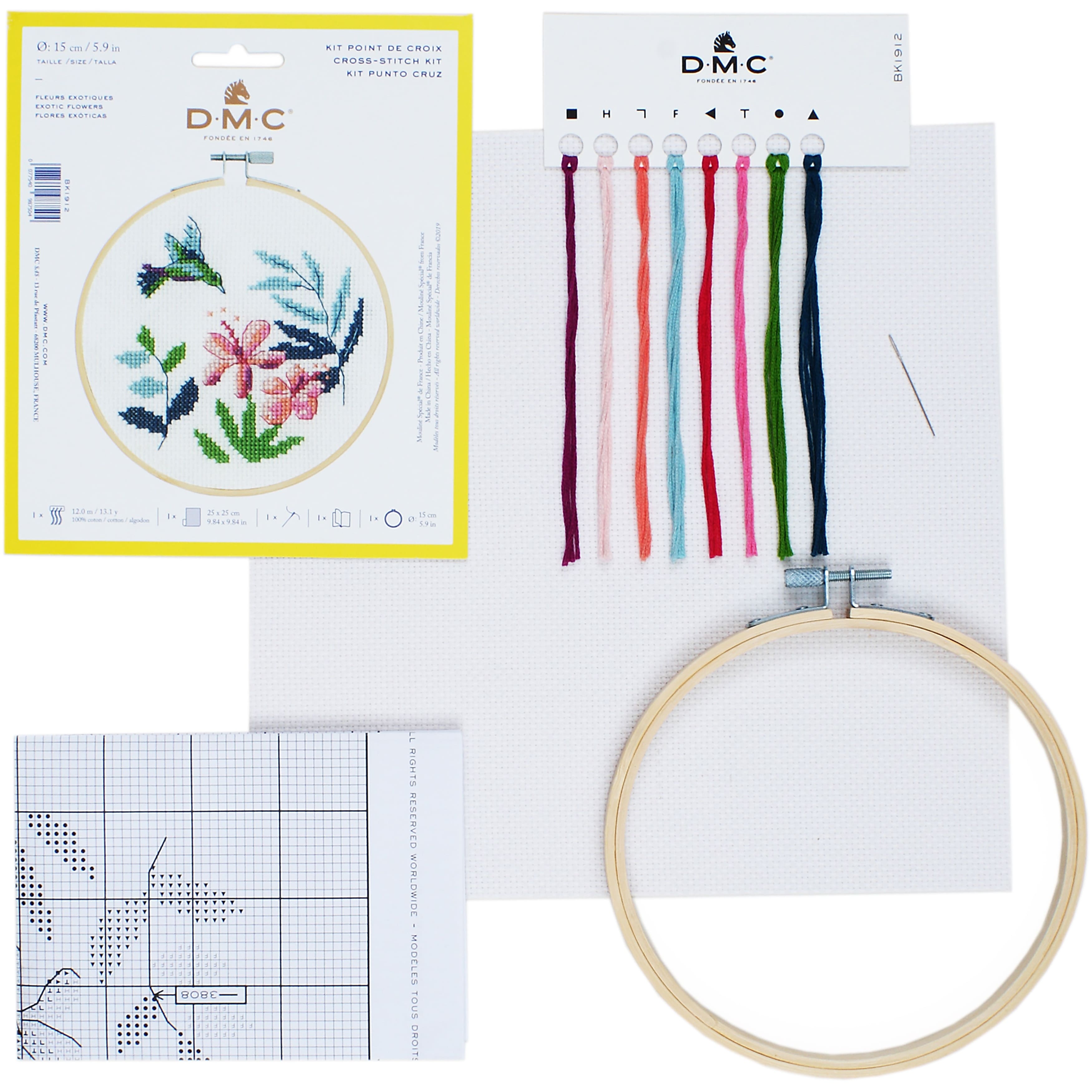 DMC® Exotic Flowers Cross Stitch Kit