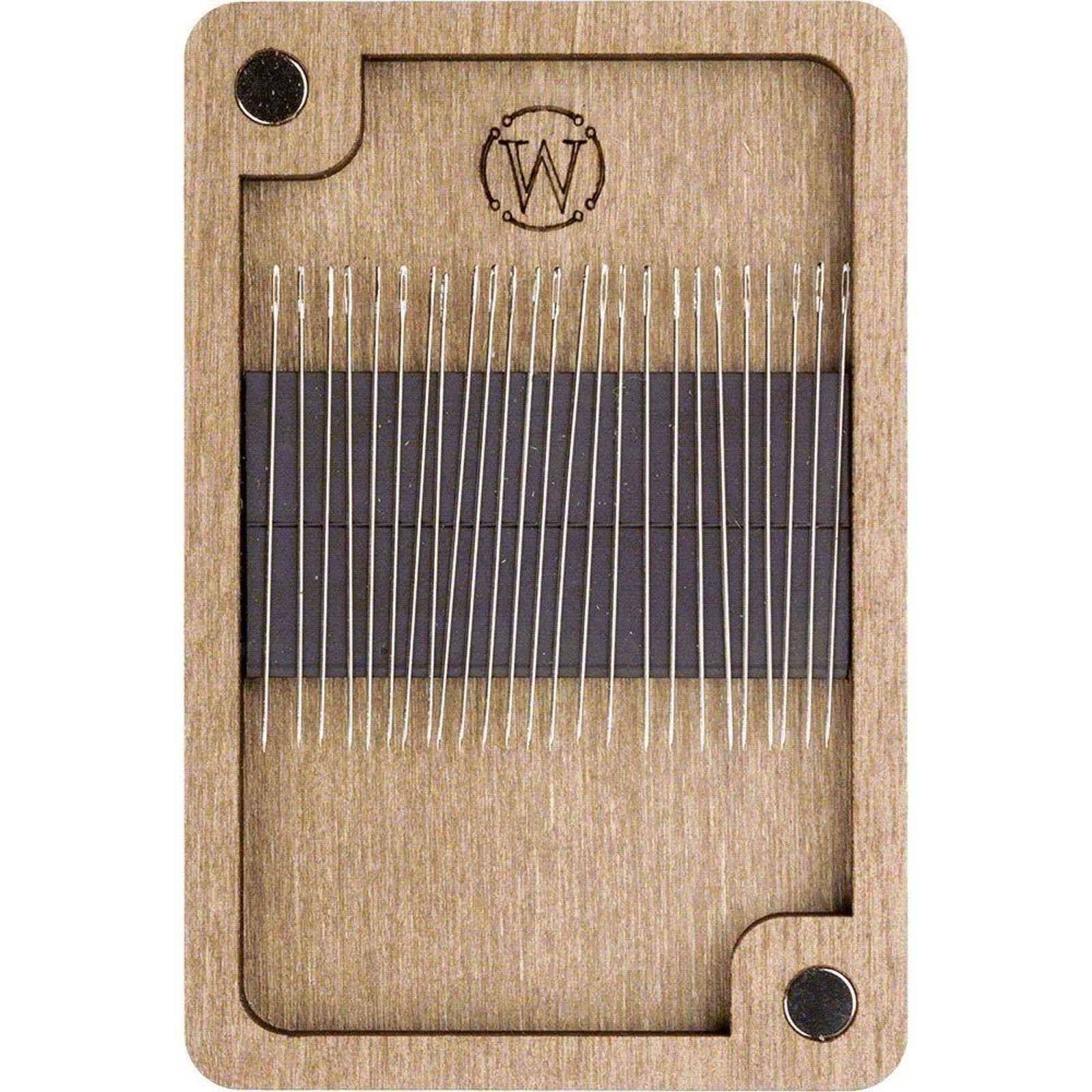 Wonderland Crafts Green & White Bead Embroidery Needle Box Kit
