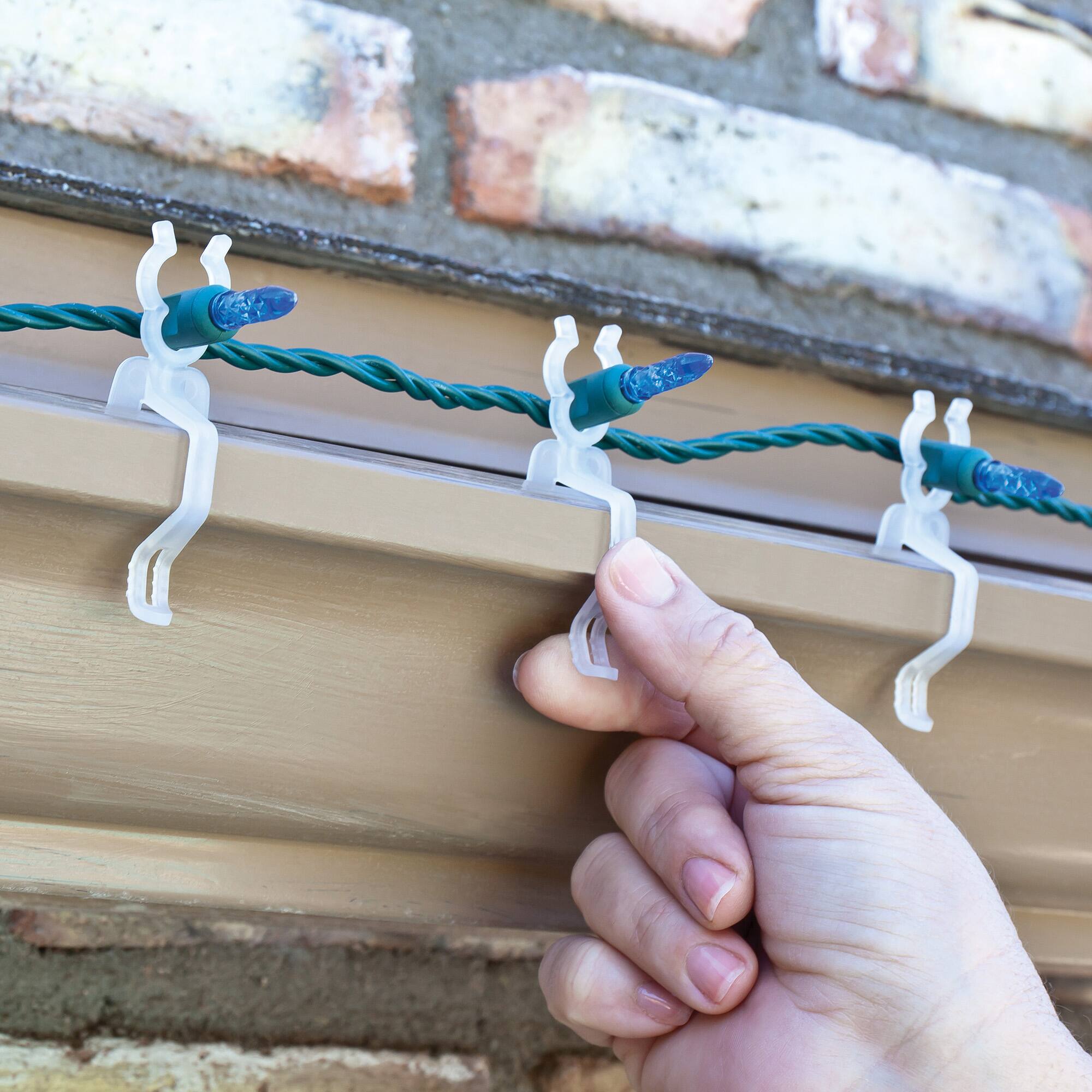 1000ct Clear Gutter and Shingle Christmas Light Clips