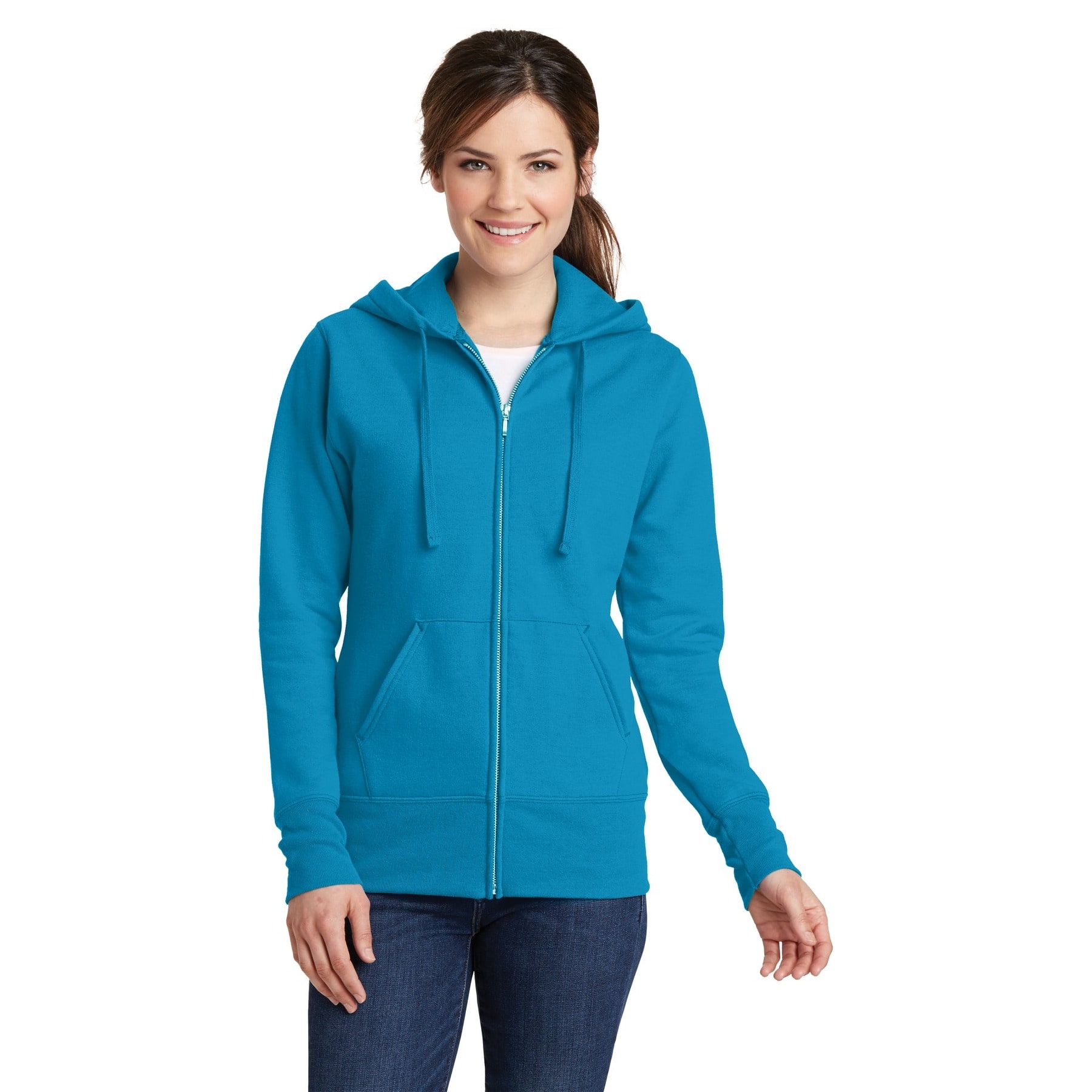 Port & Company® Ladies Core Fleece Full-Zip Hooded Sweatshirt