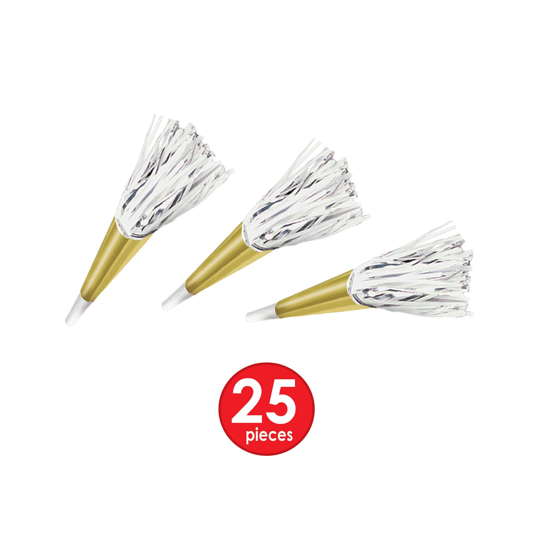 Beistle Gold, Black & White New Year Rush Party Favor Kit for 25