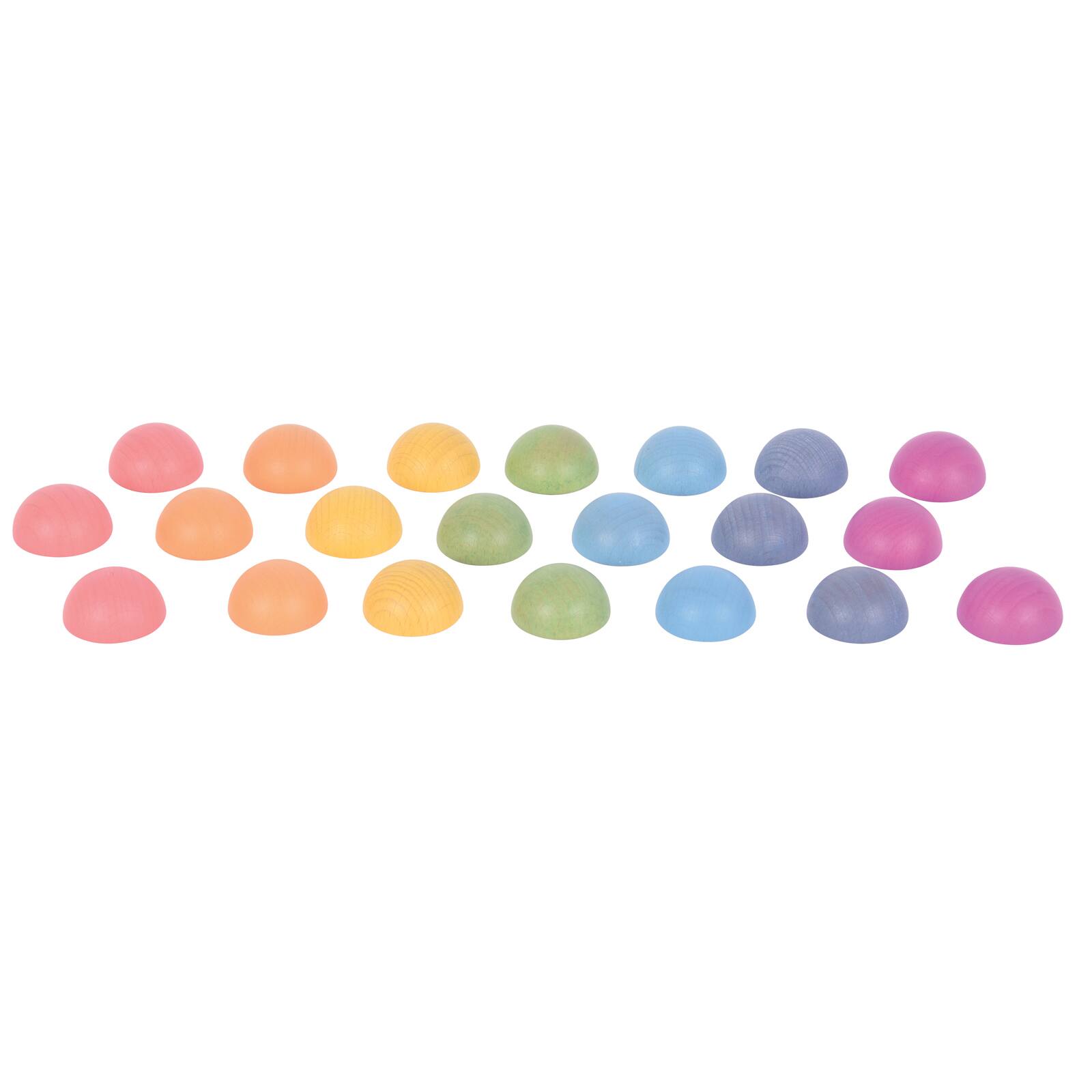 TickiT® Rainbow Wooden Semispheres Set