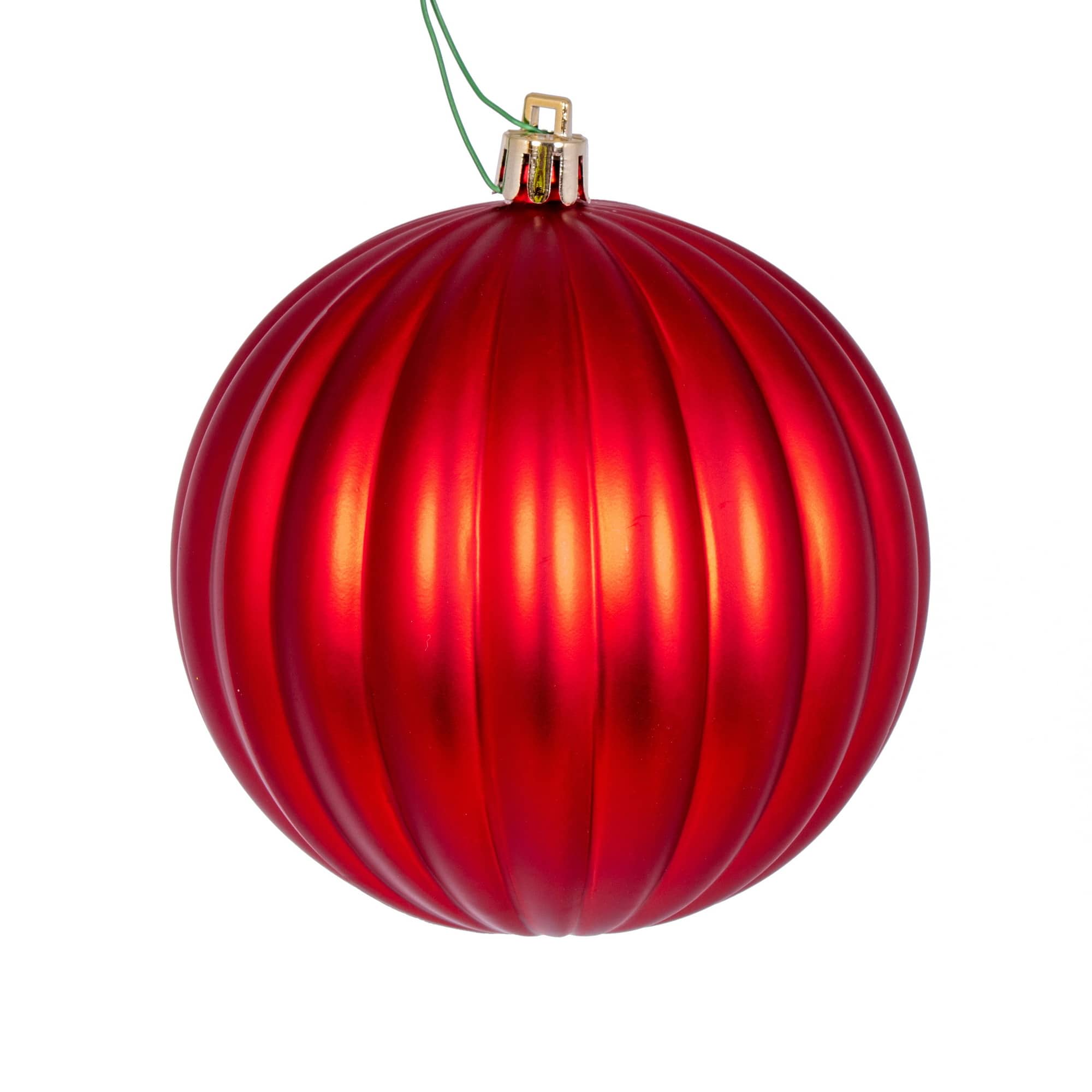 Vickerman 4" Red Matte Lined Ball Ornaments, 6ct.