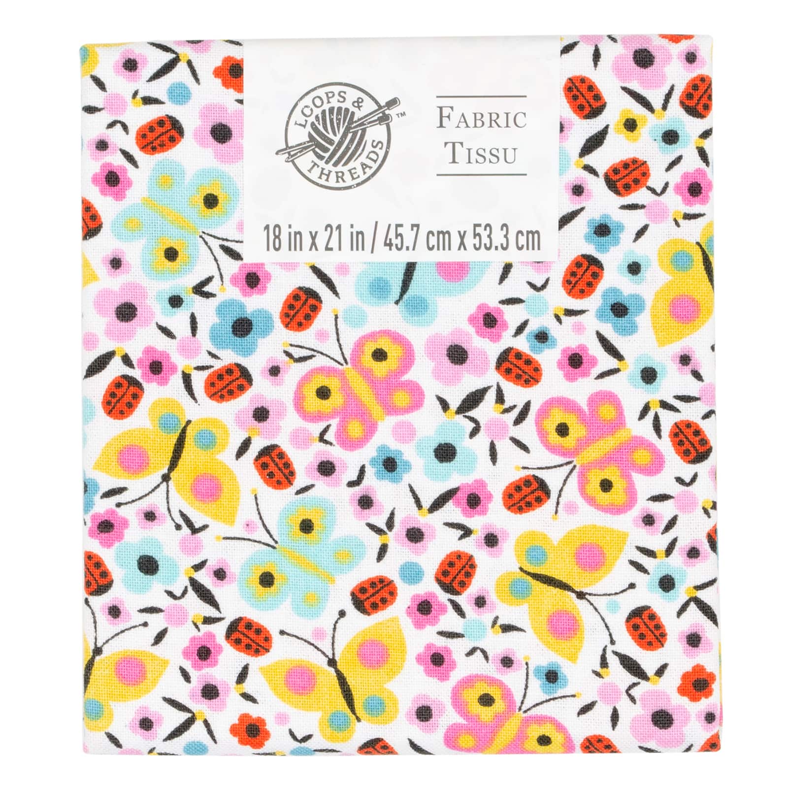 Colourful Butterflies Cotton Fabric by Loops & Threads