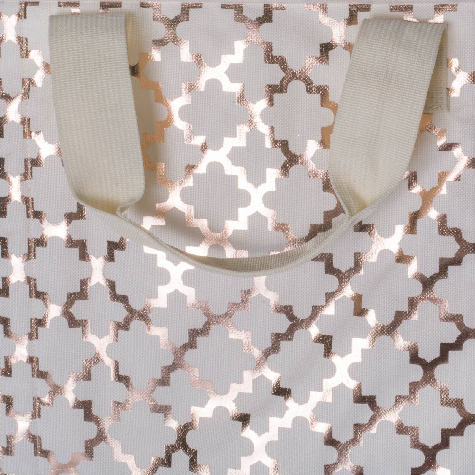 Bronze Polyester Lattice Rectangle All Purpose Storage Tote