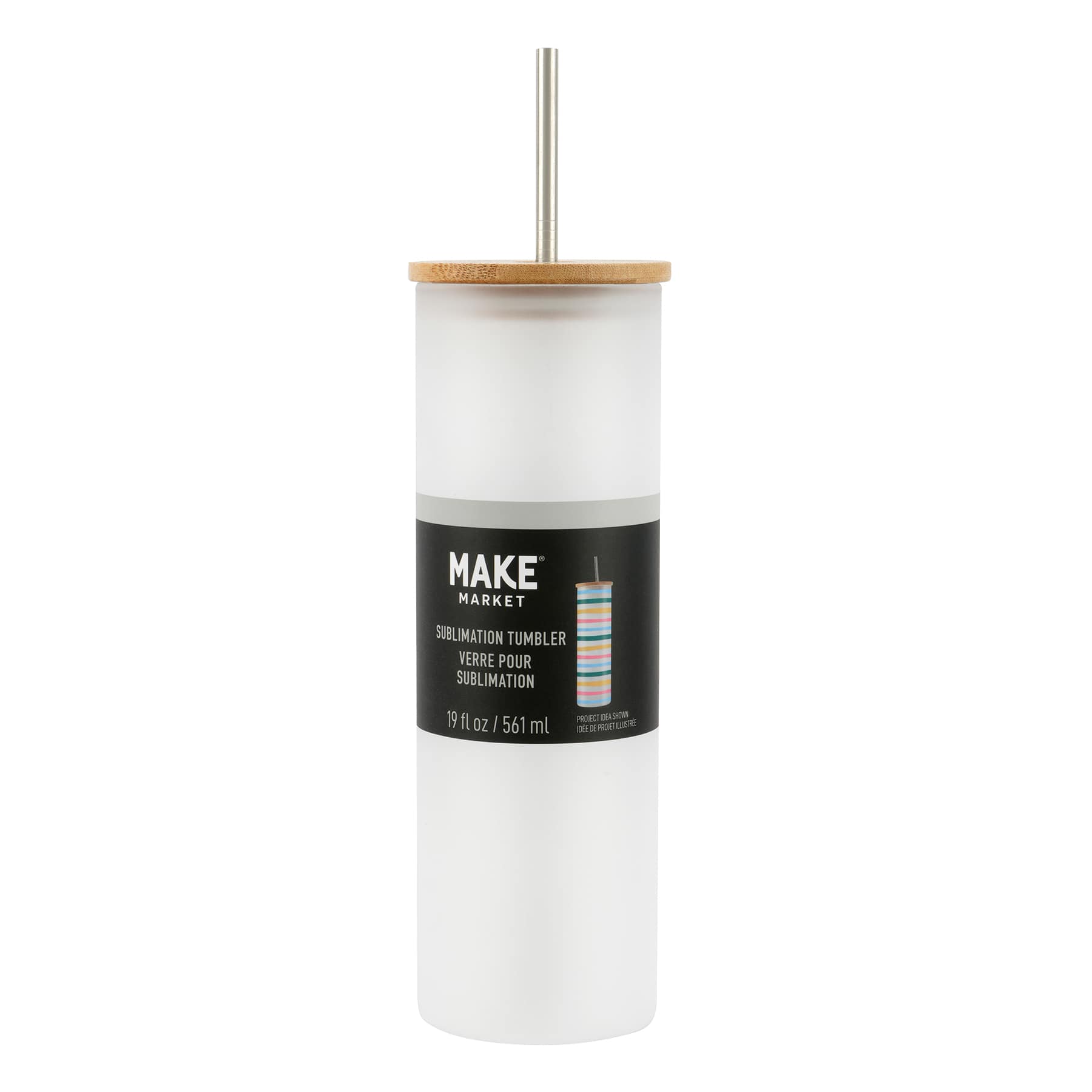 20oz. Skinny Glass Sublimation Tumbler by Make Market®
