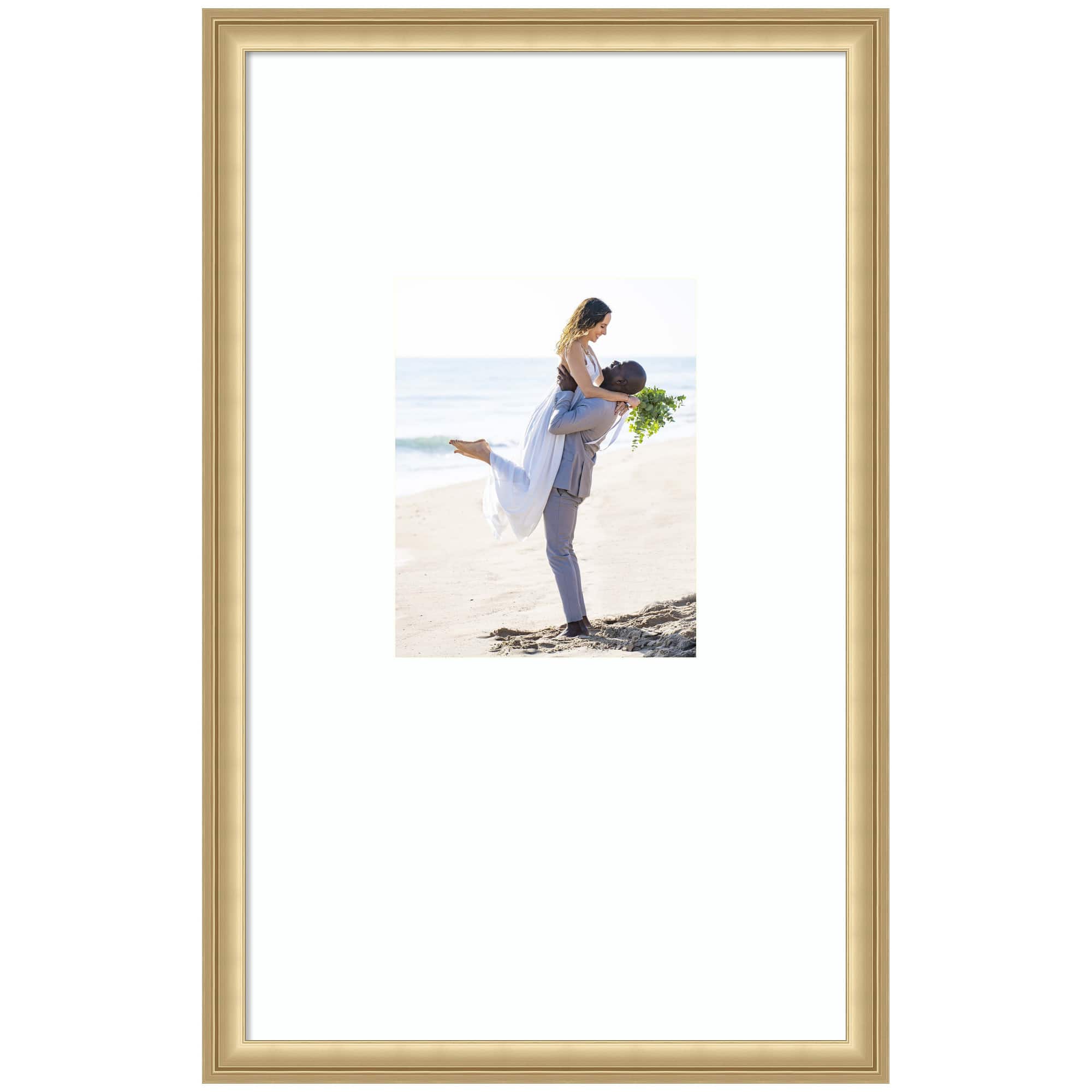 Kate and Laurel Florence Gold Photo Frame with Mat