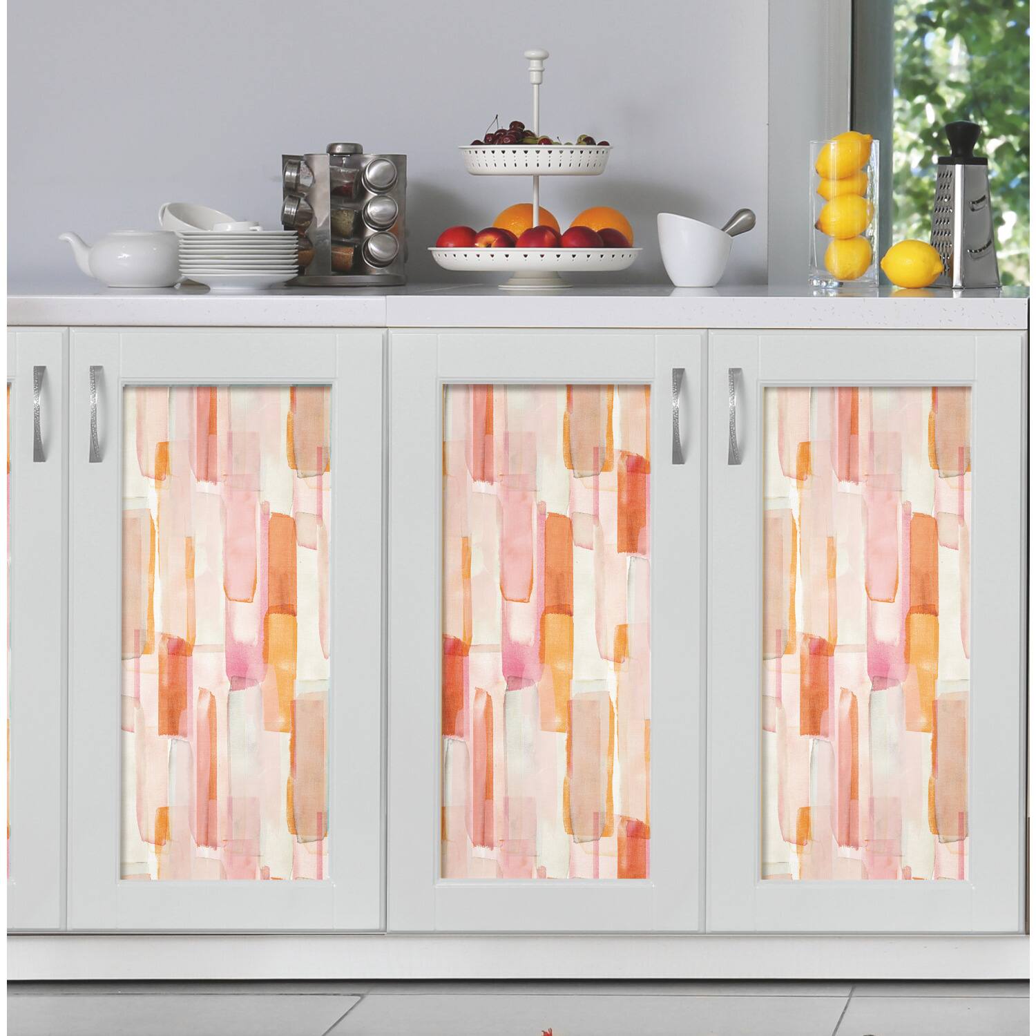 RoomMates Mr. Kate Pink Watercolor Glass Peel & Stick Wallpaper
